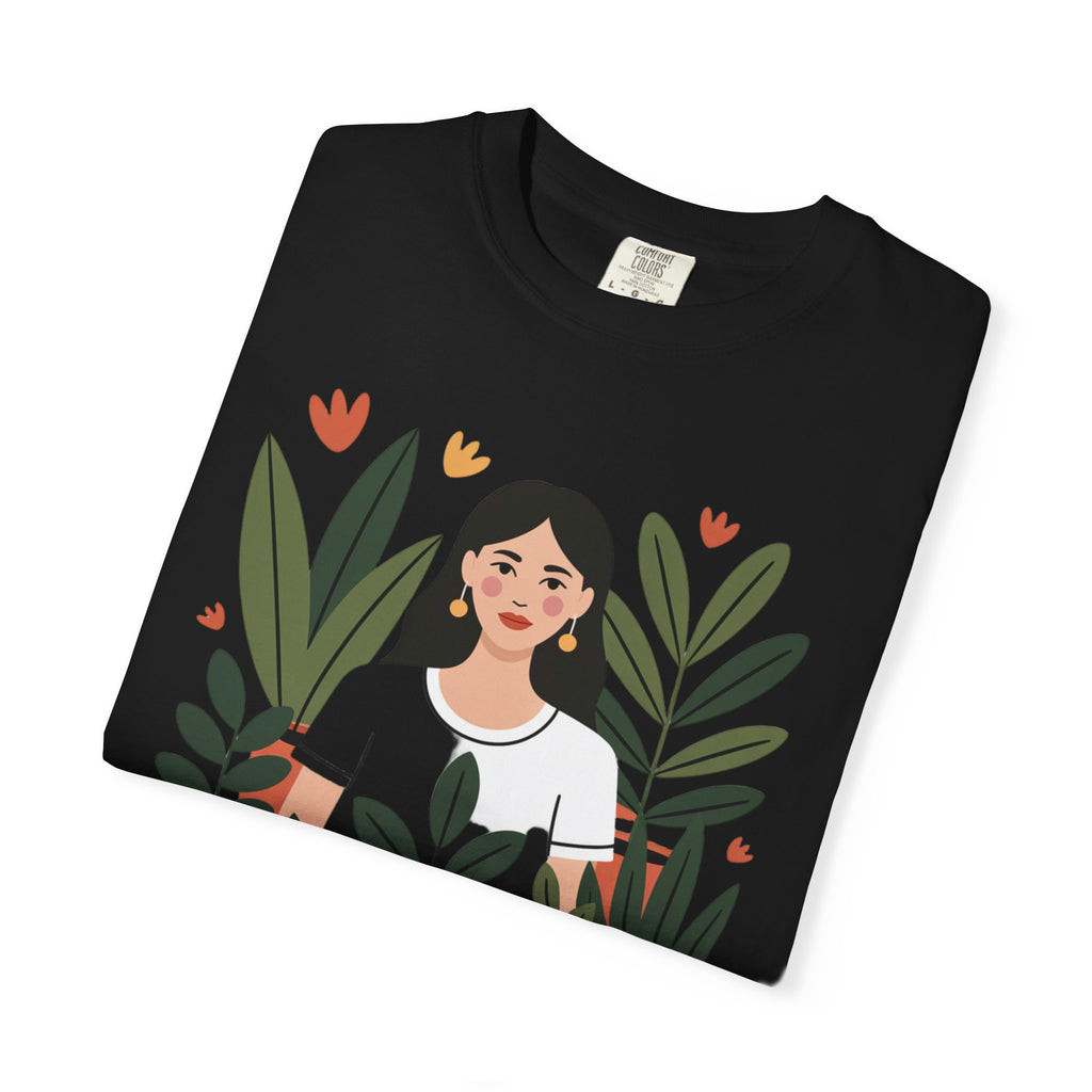 Crazy Plant Lady Shirt, Cute Plant Lover T-Shirt, Botanical Illustration Tee, Funny Gardener Gift, Plant Mom Shirt for Women