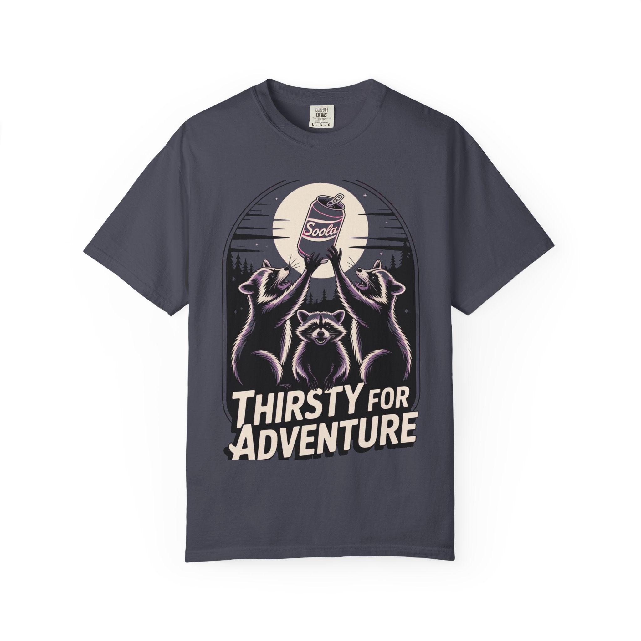 Thirsty For Adventure Raccoons Shirt, Funny Vintage Raccoon T-Shirt, Retro Soda Poster Tee, Camping Gift