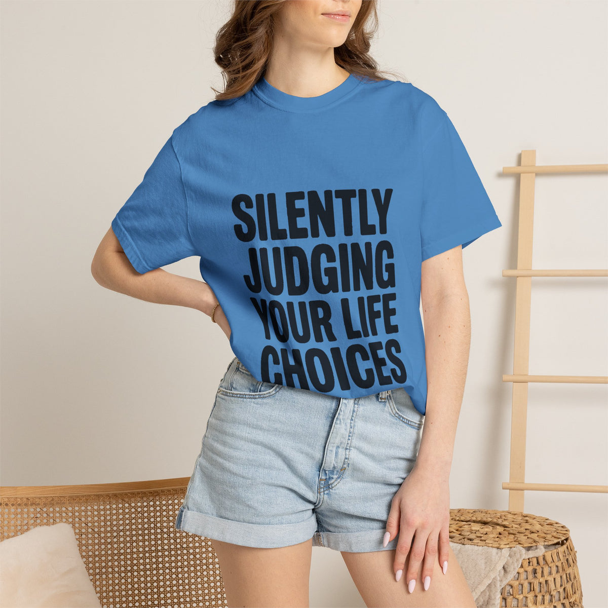 Silently Judging Your Life Choices Shirt, Funny Sarcastic T-Shirt, Bold Typography Tee, Sarcasm Gift for Friend