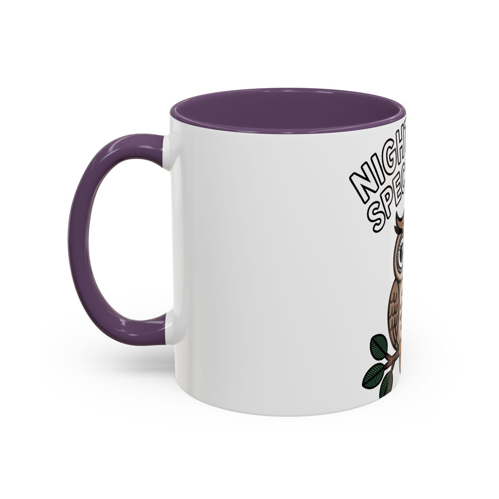Night Shift Owl Mug, Funny Night Shift Specialist Coffee Cup, Cute Owl Lover Gift, Nurse Coworker Gift Mug