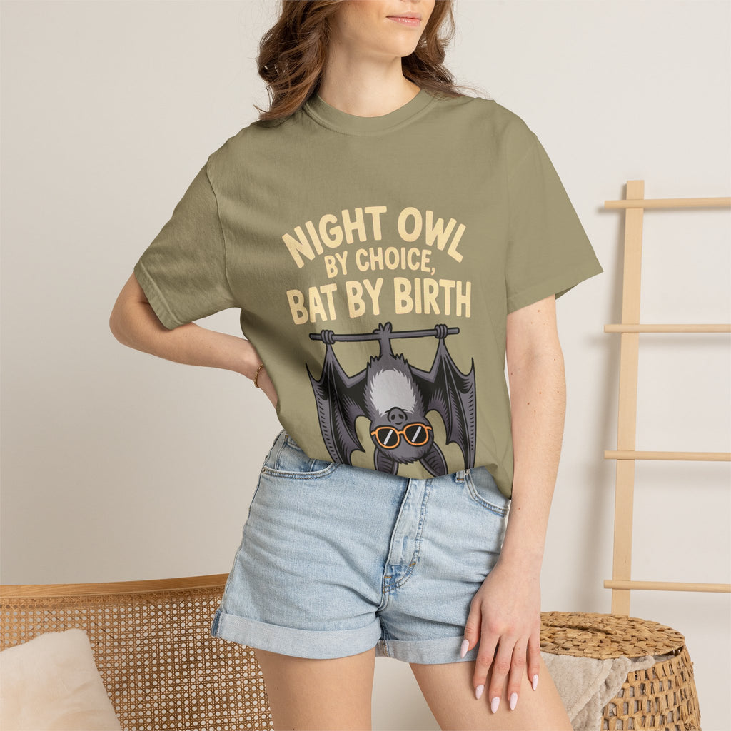 Night Owl By Choice Bat Shirt, Funny Bat T-Shirt, Cute Bat Wearing Sunglasses Tee, Halloween Gift for Night Owls