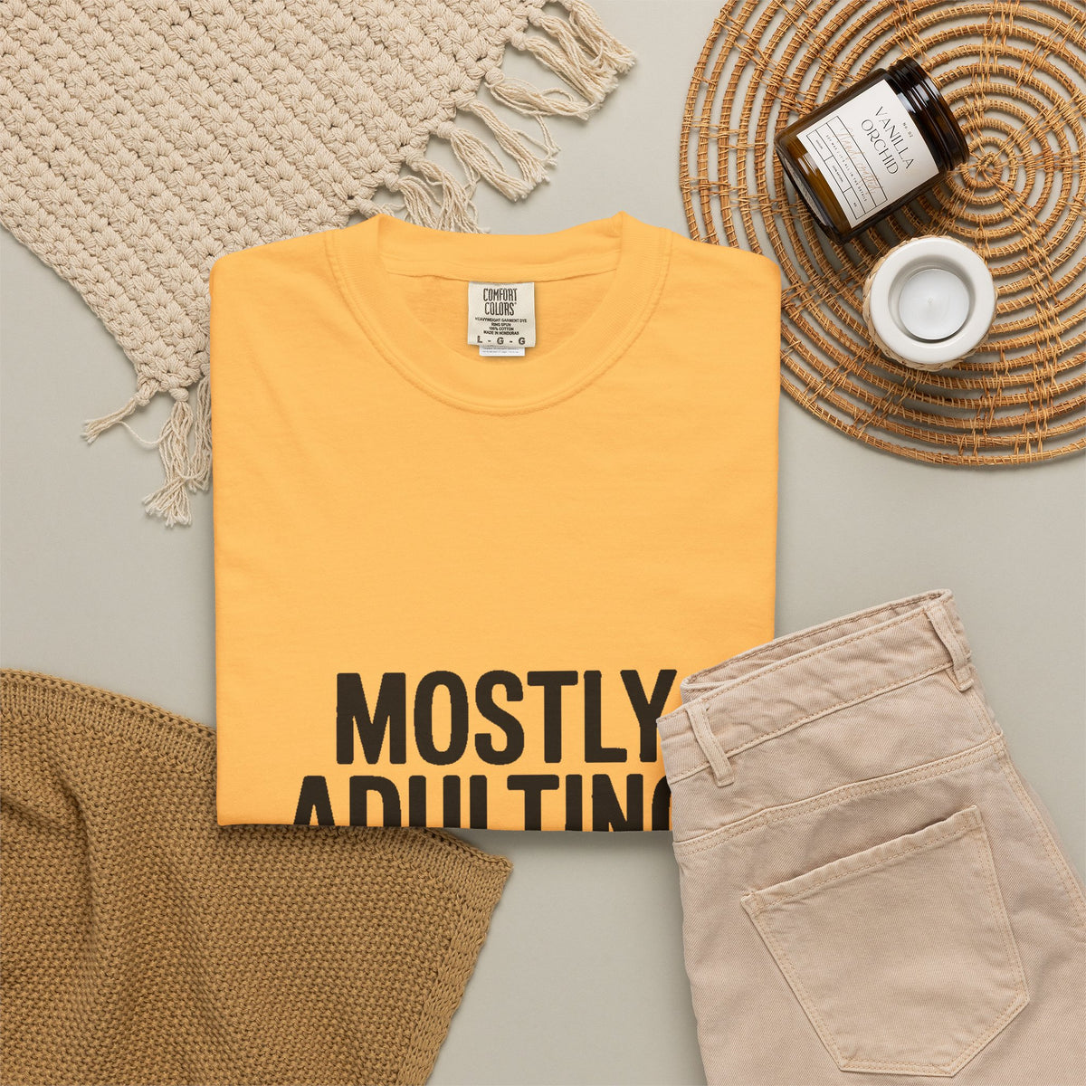 Mostly Adulting Partially Thriving Shirt, Funny Adulting T-Shirt, Sarcastic Quote Tee, Minimalist Typography Gift for Coworker