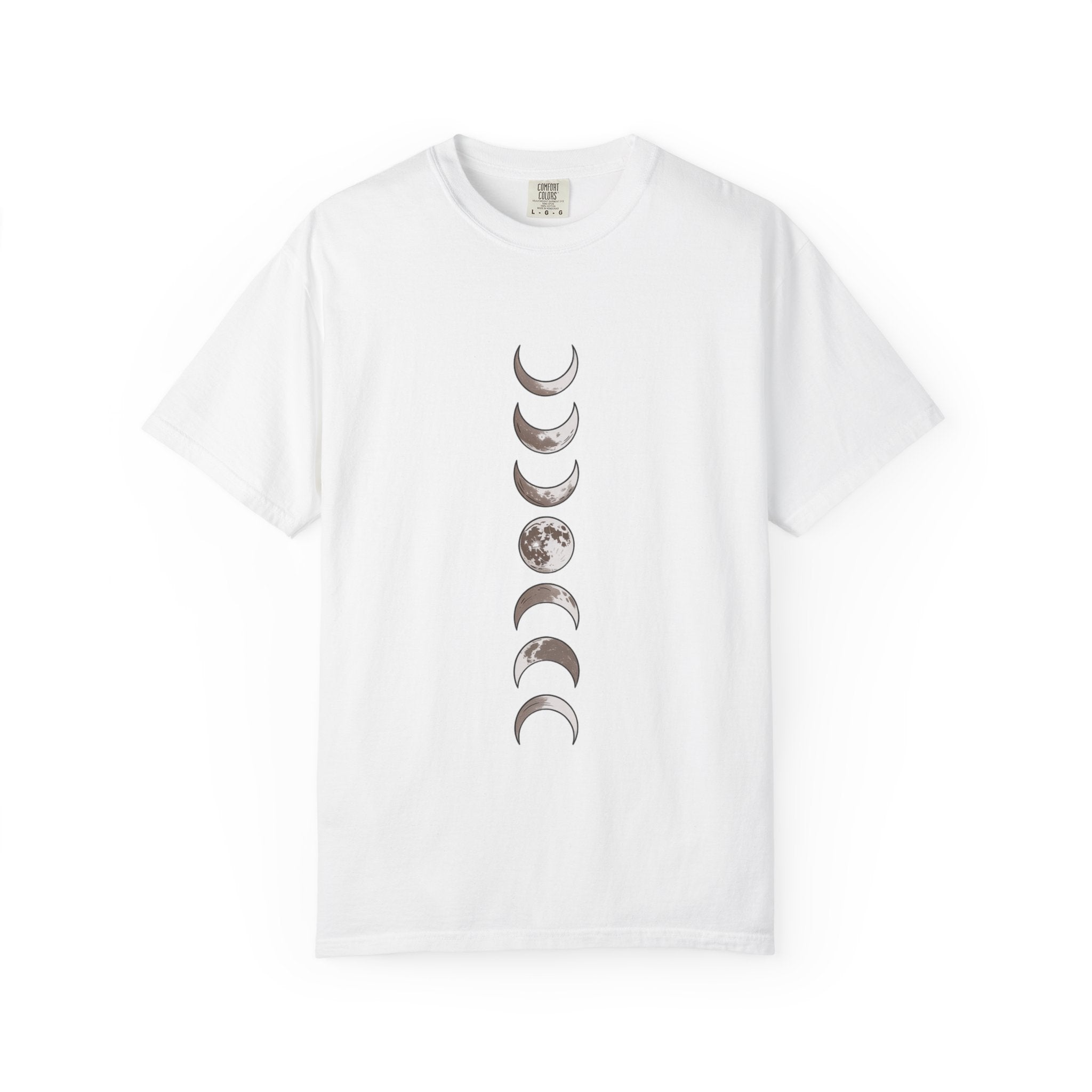 Moon Phases Boho Shirt, Minimalist Line Art Moon T-Shirt, Celestial Boho Tee, Hand Drawn Moon Cycle Shirt Gift