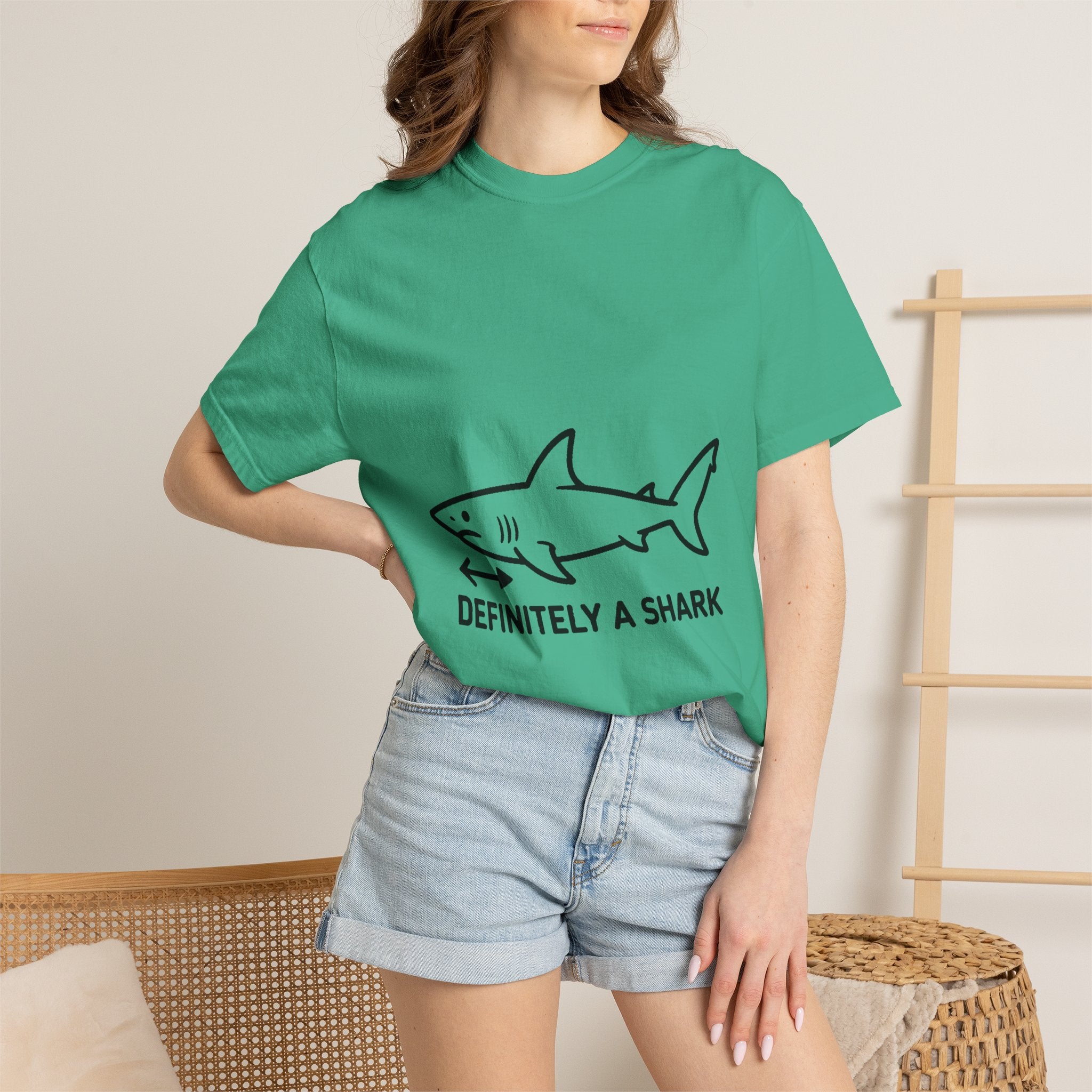 Definitely A Shark Diagram Shirt, Funny Deadpan Meme Tee, Sarcastic Textbook Diagram T-Shirt, Shark Lover Gift