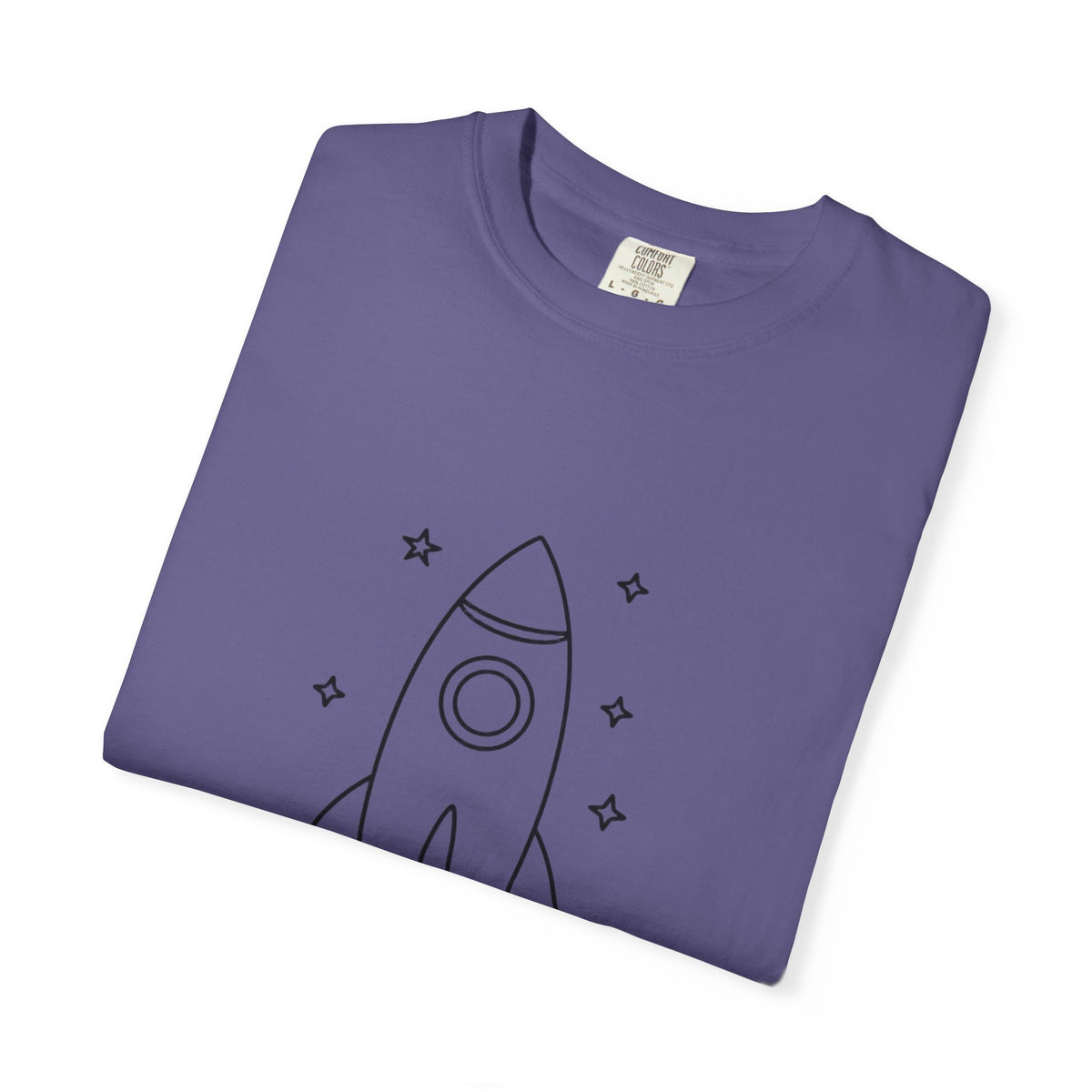 Rocket Ship Line Art Shirt, Minimalist Chase The Stars T-Shirt, Single Line Space Tee, Cute Rocket Tattoo Style Shirt Gift
