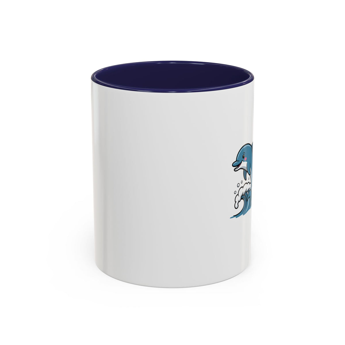 Cute Dolphin Mug, Jumping Dolphin Wave Coffee Mug, Ocean Lover Gift, Cartoon Dolphin Ceramic Cup, Beach Animal Lover Present