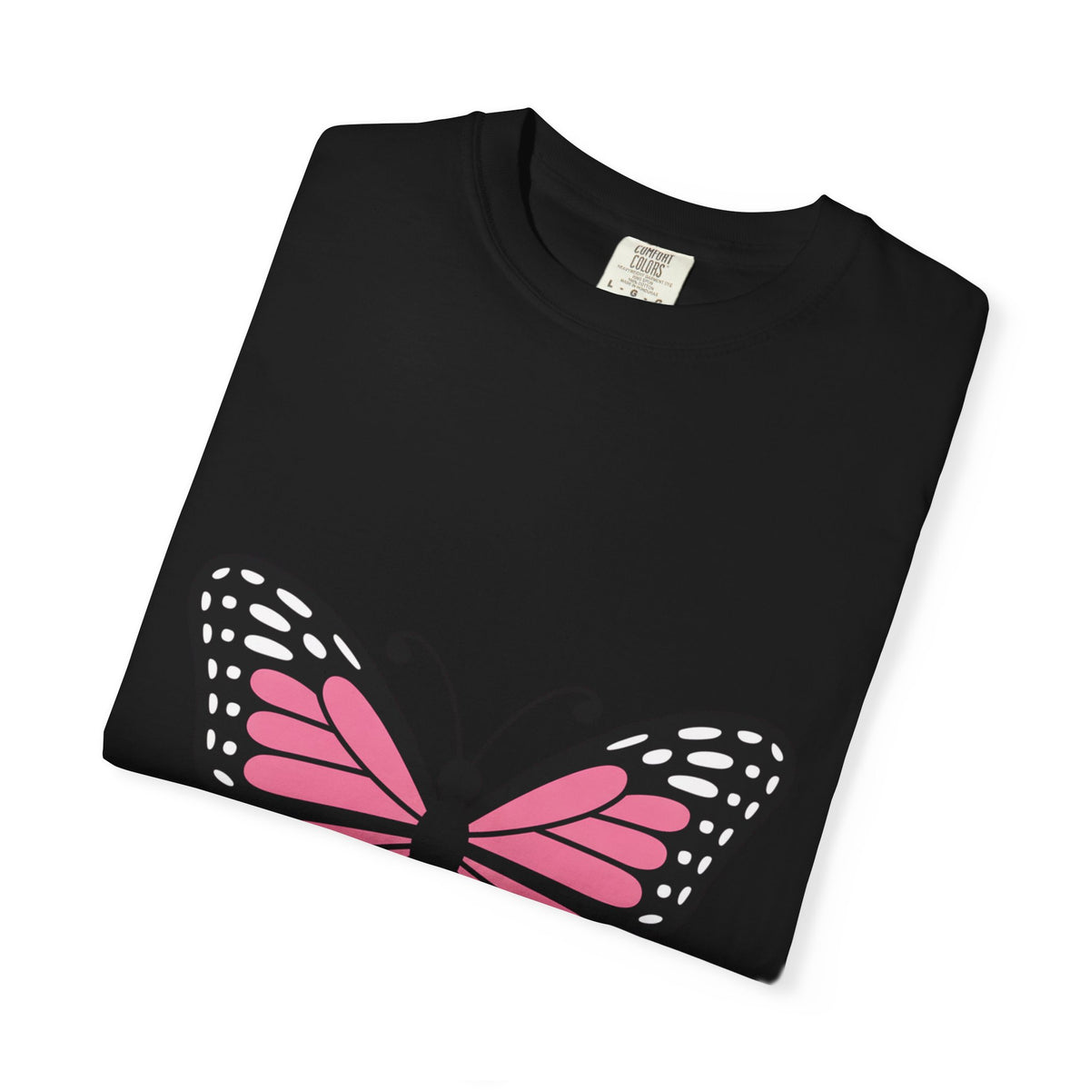 Butterfly T-Shirt, Cute Detailed Butterfly Graphic Tee, Nature Lover Gift, Embroidery-Style Butterfly Shirt, Garment-Dyed Unisex Tee