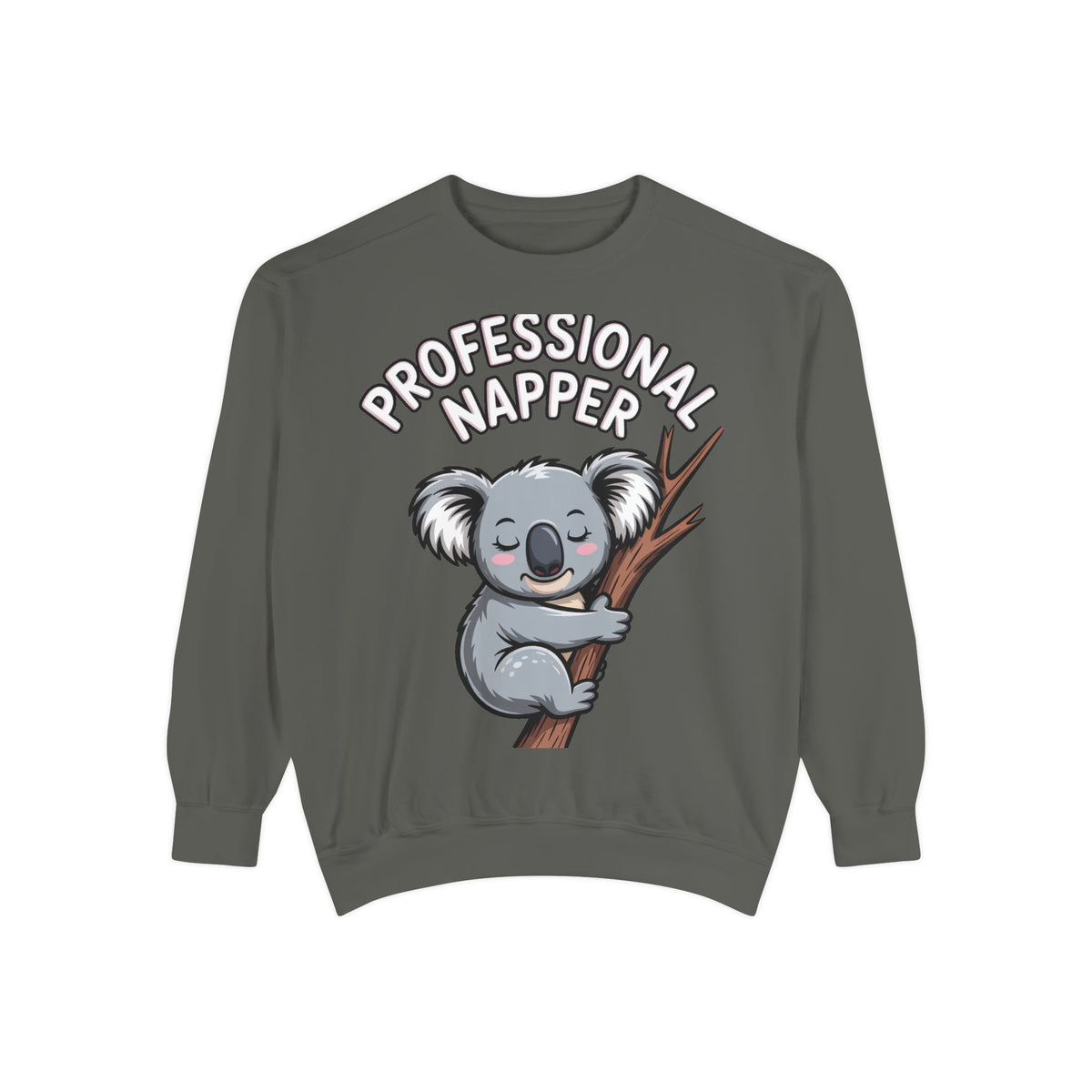 Professional Napper Koala Sweatshirt, Funny Koala Crewneck, Cute Nap Lover Gift, Cozy Animal Sweatshirt for Sleepy Souls