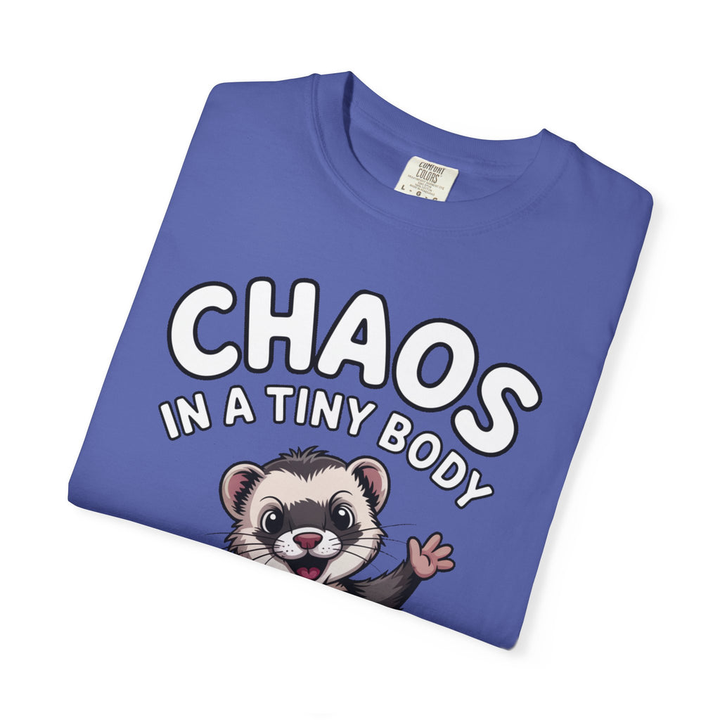 Funny Ferret Shirt, Chaos In A Tiny Body T-Shirt, Cute Ferret Lover Gift, Funny Pet Owner Tee, Ferret Mom Dad Shirt