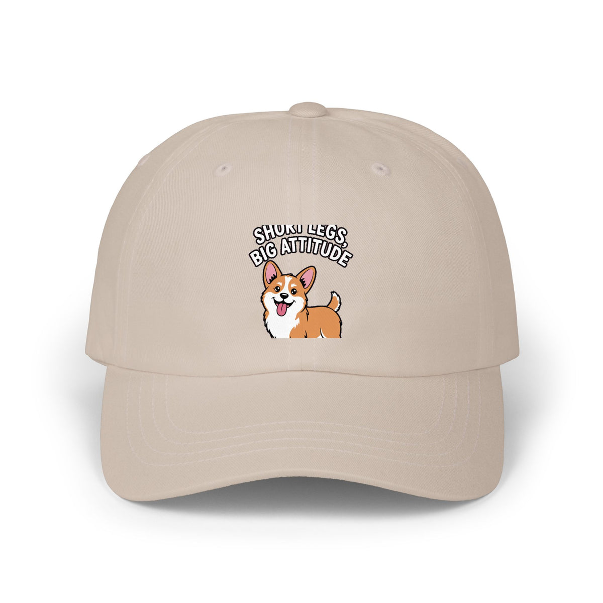 Short Legs Big Attitude Corgi Dad Cap, Funny Corgi Embroidered Hat, Cute Dog Lover Gift, Corgi Owner Cap, Unstructured 6-Panel Hat