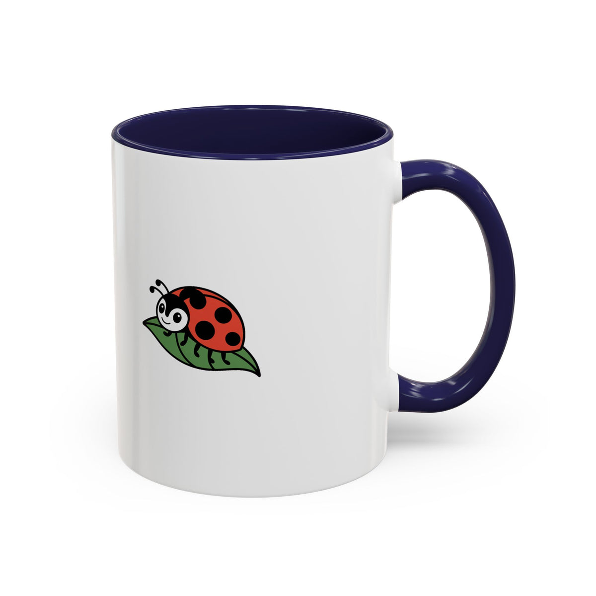 Ladybug On A Leaf Mug, Cute Ladybug Ceramic Mug, Nature Lover Gift, Cottagecore Coffee Cup, Insect Lover Gift Mug