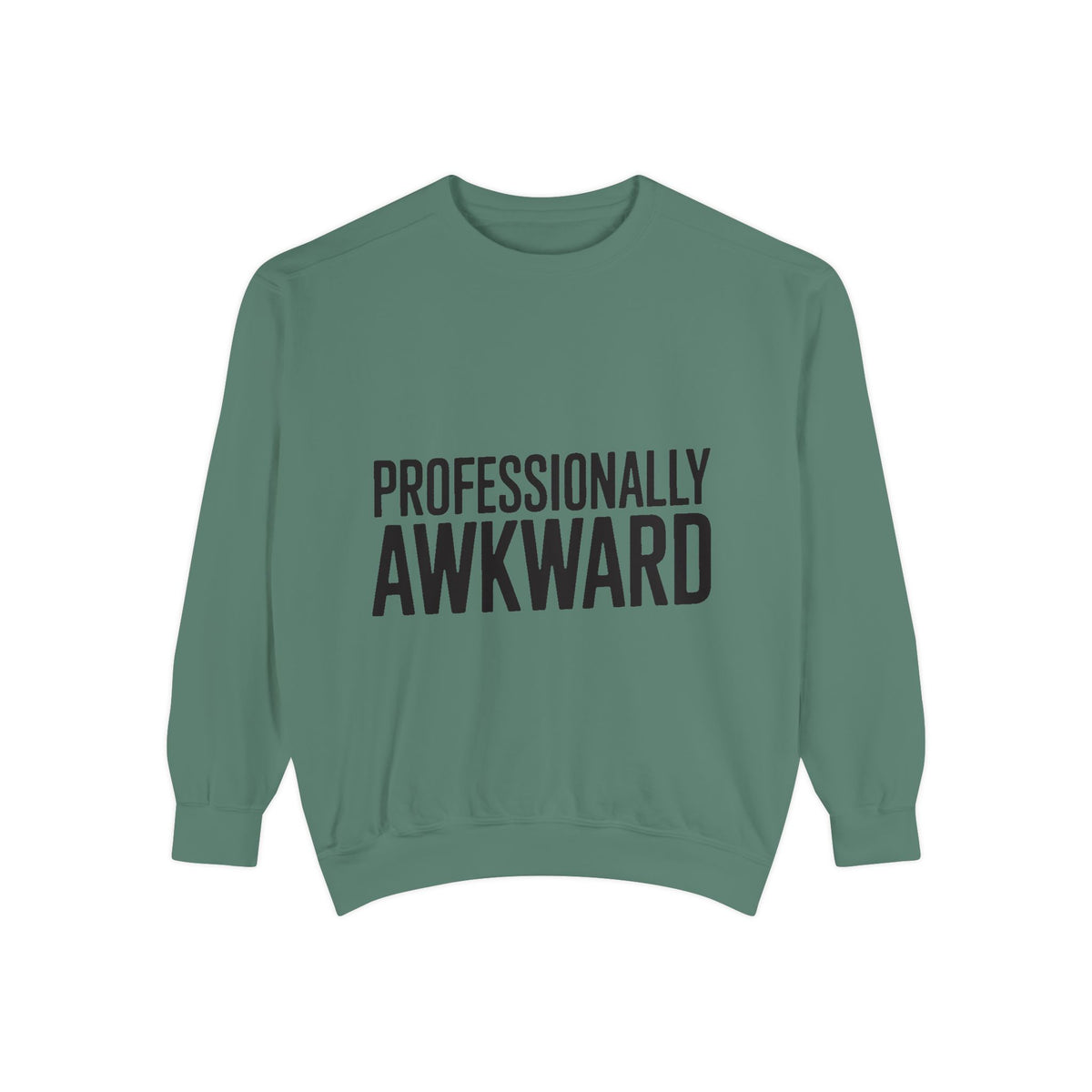 Professionally Awkward Sweatshirt, Funny Embroidered Crewneck, Minimalist Typography Sweatshirt, Sarcastic Coworker Gift