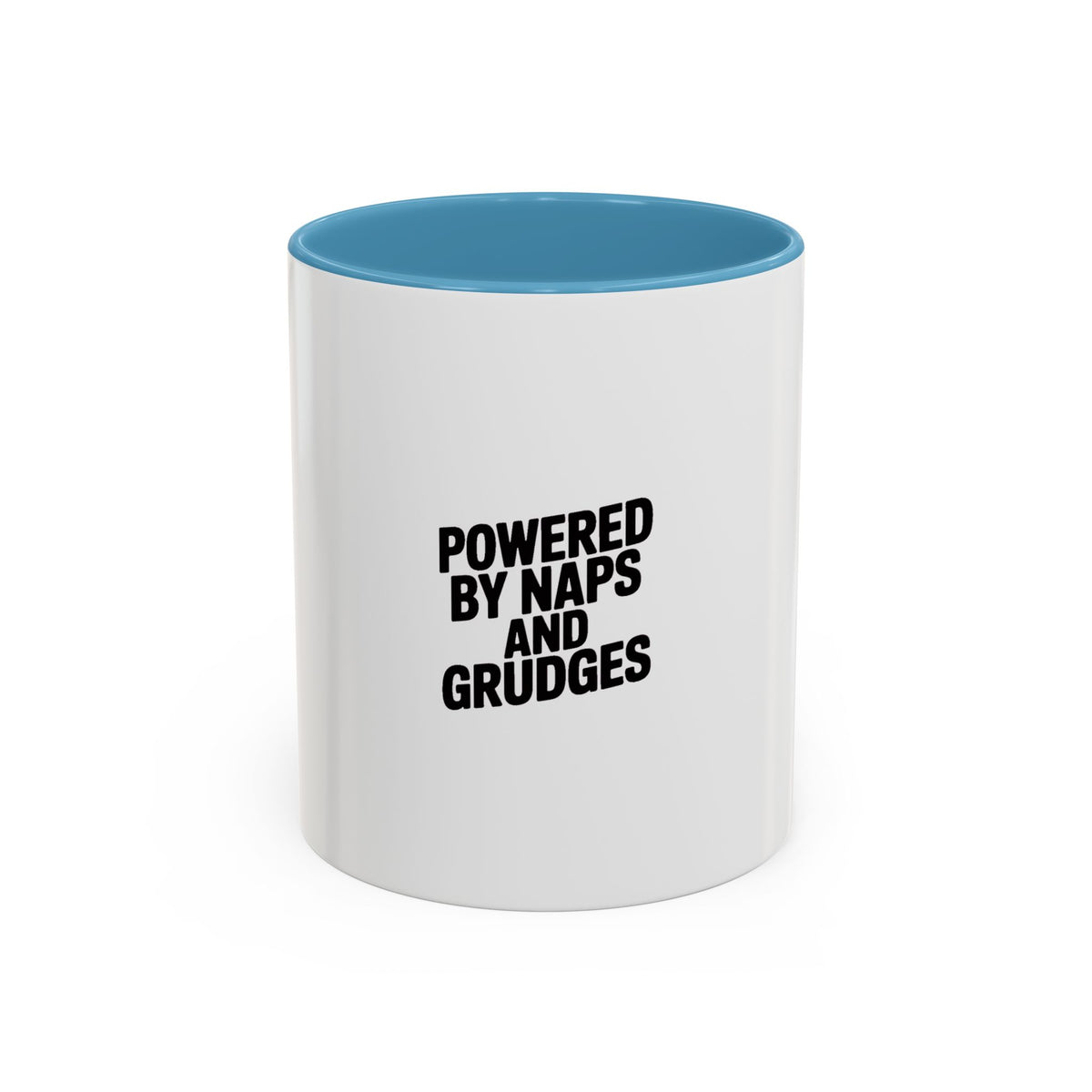 Powered By Naps And Grudges Mug, Funny Sarcastic Coffee Mug, Introvert Gift, Bold Typography Mug, Sassy Quote Coffee Cup Gift