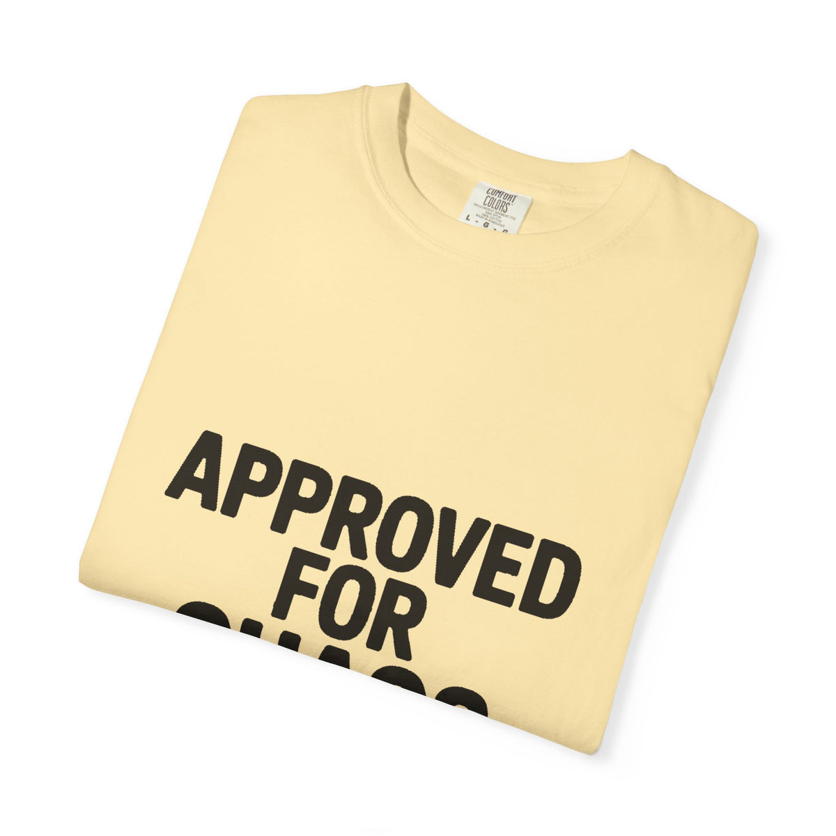 Approved For Chaos Only Shirt, Funny Bold Typography T-Shirt, Sarcastic Quote Tee, Chaotic Energy Shirt Gift