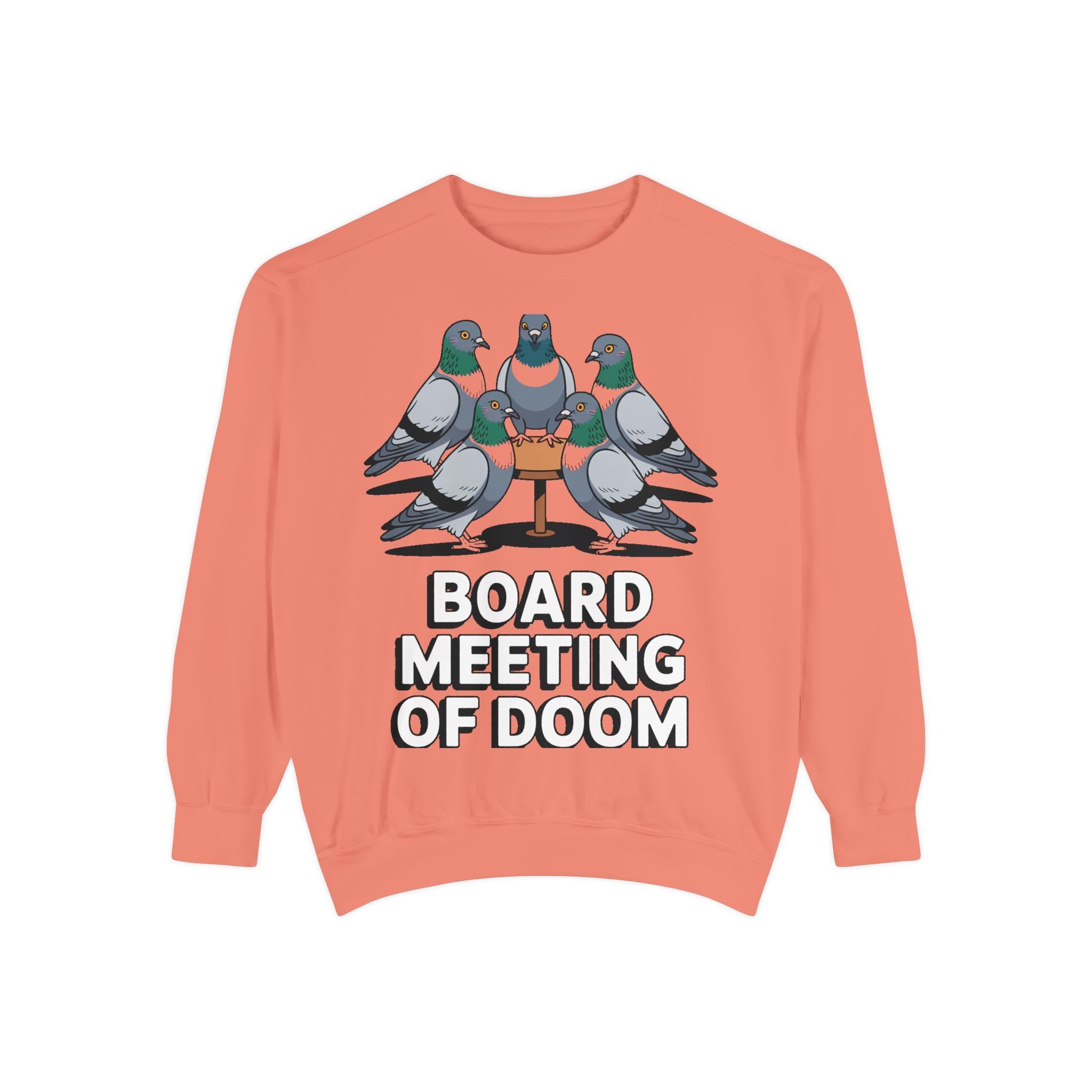 Funny Pigeon Sweatshirt, Board Meeting Of Doom Crewneck, Office Humor Bird Gift, Funny Coworker Sweater