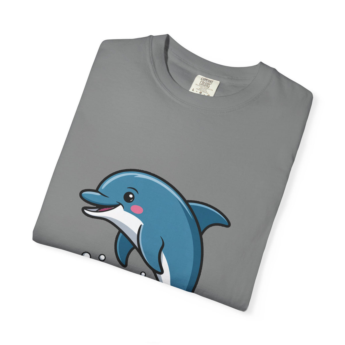 Cute Dolphin T-Shirt, Jumping Wave Dolphin Shirt, Ocean Lover Gift, Garment Dyed Unisex Tee, Beach Vacation Shirt