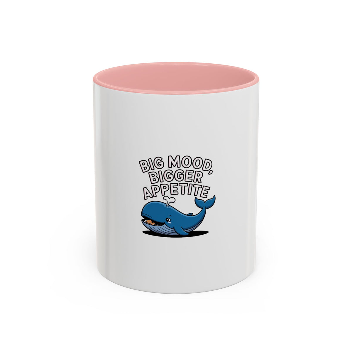 Whale Big Mood Mug, Funny Snack Lover Coffee Mug, Cute Whale Ceramic Mug, Big Appetite Gift, Foodie Coffee Cup