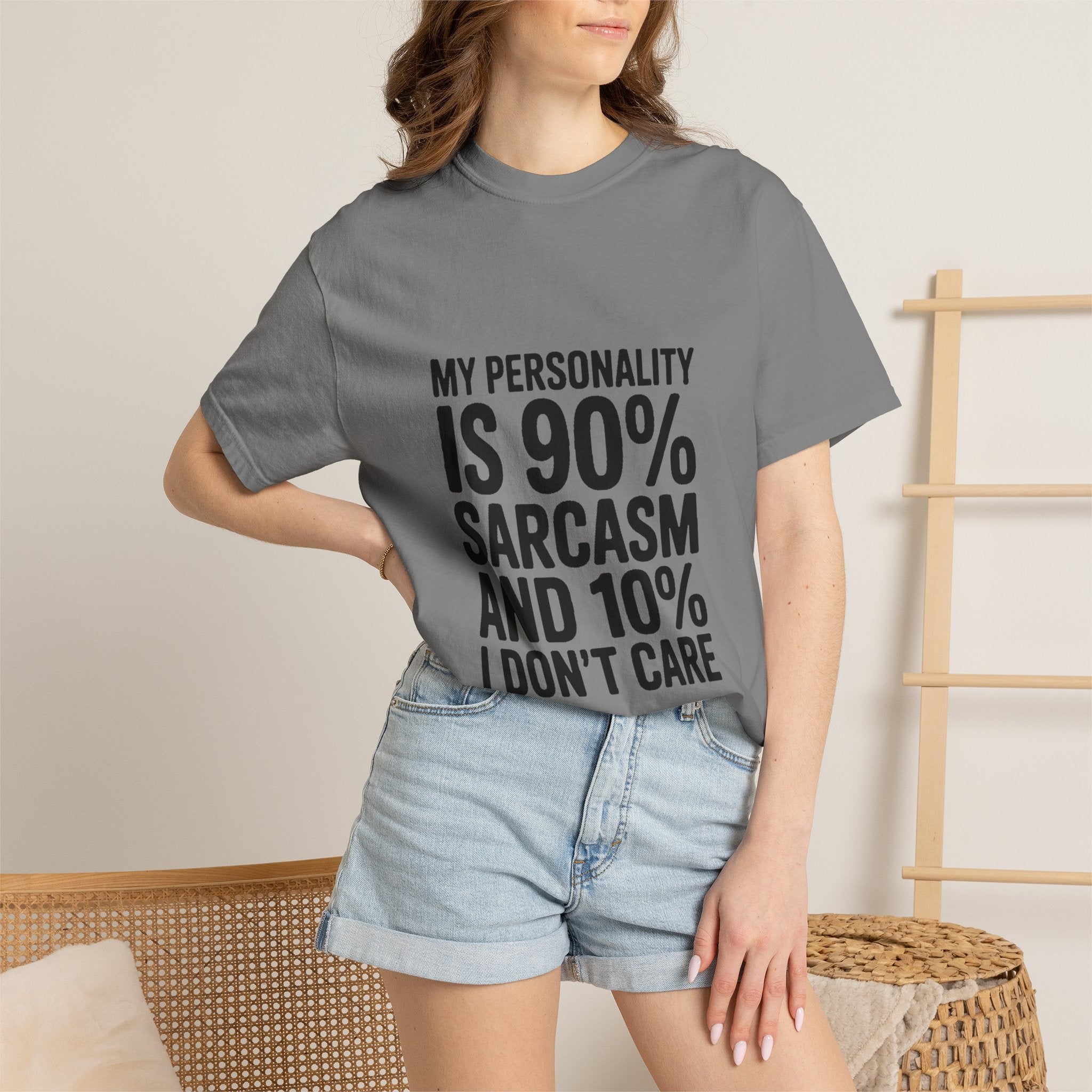 Sarcastic Shirt, My Personality Is 90% Sarcasm And 10% I Don't Care Tee, Funny Sarcastic Quote T-Shirt, Gift For Sarcastic Friend