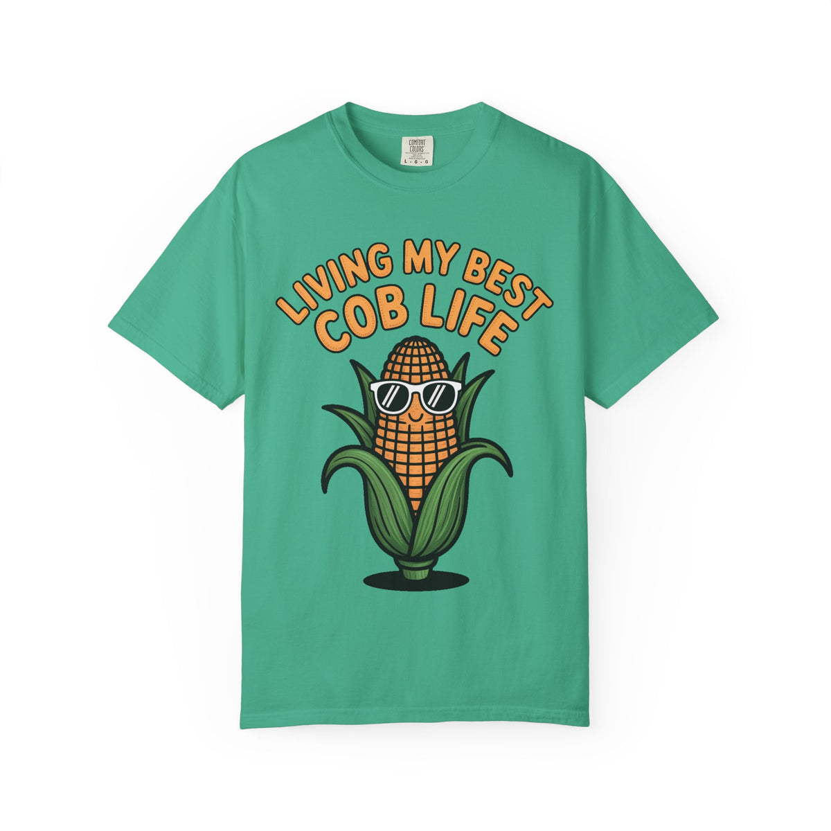 Funny Corn Shirt, Living My Best Cob Life T-Shirt, Cute Corn Sunglasses Tee, Vegetable Lover Gift, Funny Food Shirt