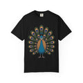 Cute Peacock T-Shirt, Fanned Feathers Bird Lover Gift Tee, Cartoon Peacock Graphic Shirt for Nature Lovers