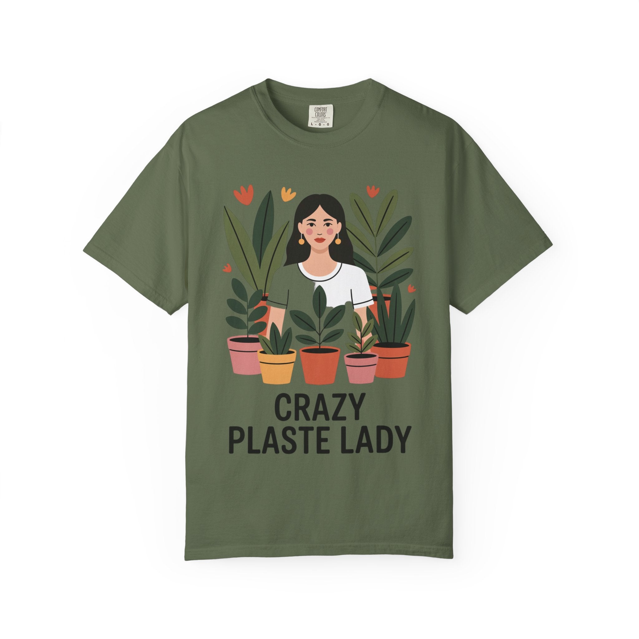 Crazy Plant Lady Shirt, Cute Plant Lover T-Shirt, Botanical Illustration Tee, Funny Gardener Gift, Plant Mom Shirt for Women
