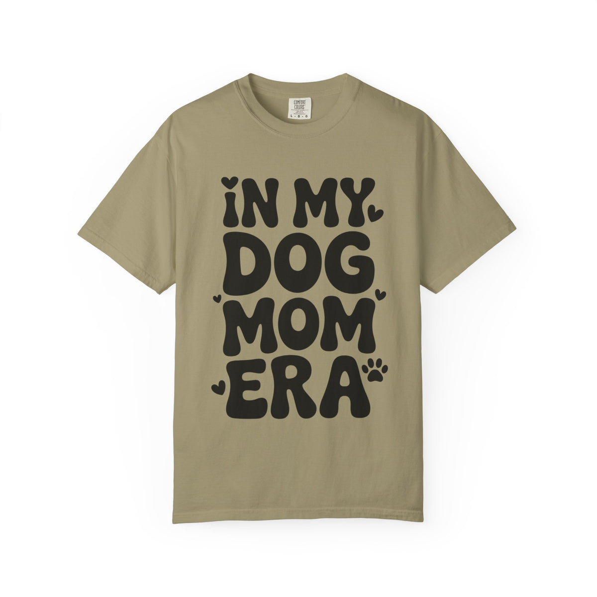 In My Dog Mom Era Shirt, Trendy Dog Mom T-Shirt, Funny Dog Lover Gift, Bold Typography Tee for Women, Cute Paw Print Heart Shirt