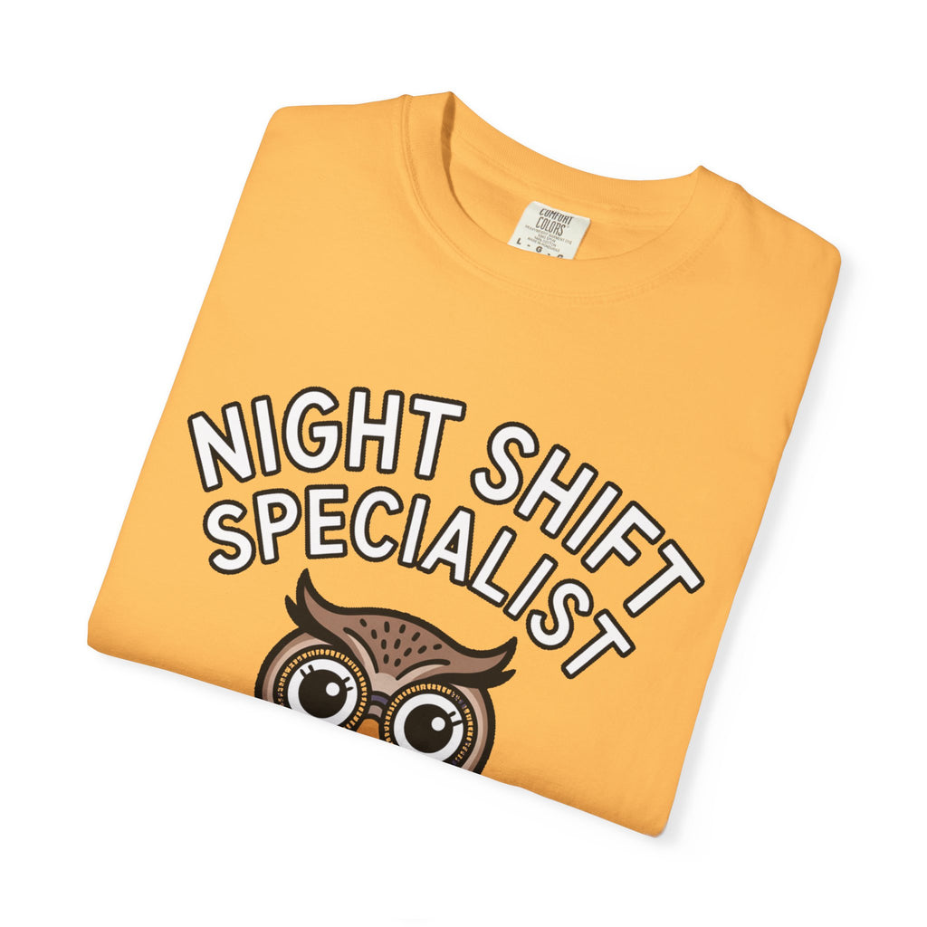 Night Shift Owl Shirt, Funny Night Shift Specialist T-Shirt, Cute Owl With Glasses Tee, Nurse Gift, Night Owl Lover Gift