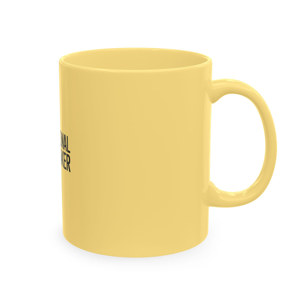 Professional Overthinker Mug, Funny Sarcastic Coffee Mug, Anxiety Humor Gift, Bold Typography Mug for Overthinkers, Office Gift