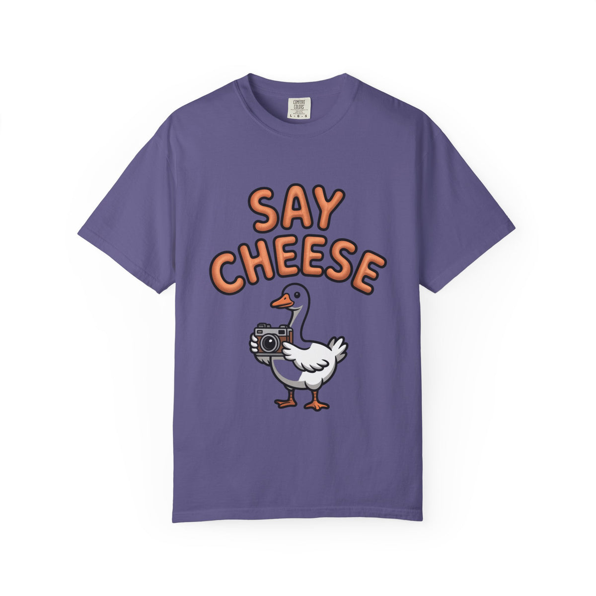 Say Cheese Goose Shirt, Funny Camera Goose T-Shirt, Cute Cartoon Goose Lover Gift, Photography Shirt for Photographer