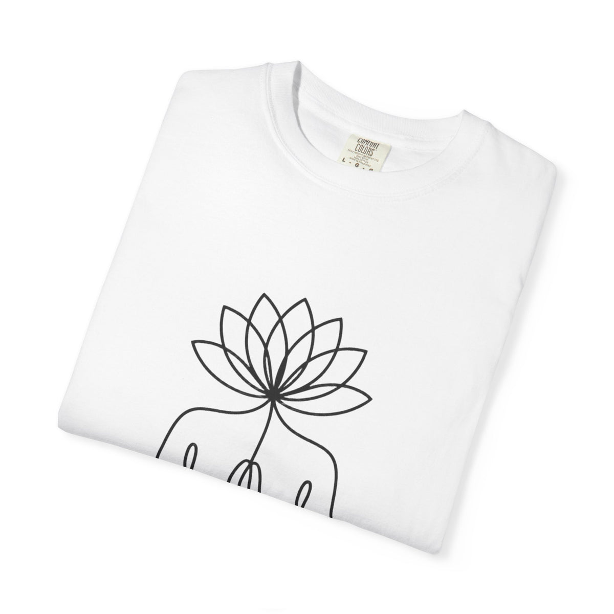 Lotus Flower Line Art Shirt, Minimalist Yoga T-Shirt, Breathe Meditation Tee, Continuous Line Lotus Tattoo Style Gift