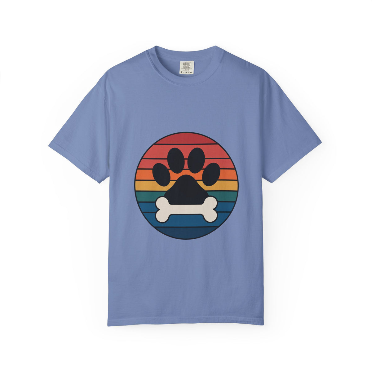 Dog Mom Retro Badge Shirt, Vintage Sunset Dog Lover T-Shirt, Retro Travel Sticker Style Dog Mama Gift Tee