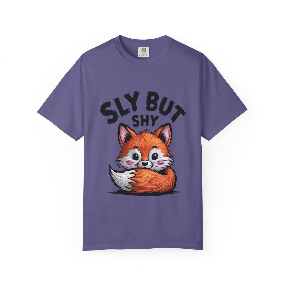 Sly But Shy Fox Shirt, Cute Cartoon Fox T-Shirt, Funny Blushing Fox Tee, Shy Animal Lover Gift, Cottagecore Fox Graphic Shirt
