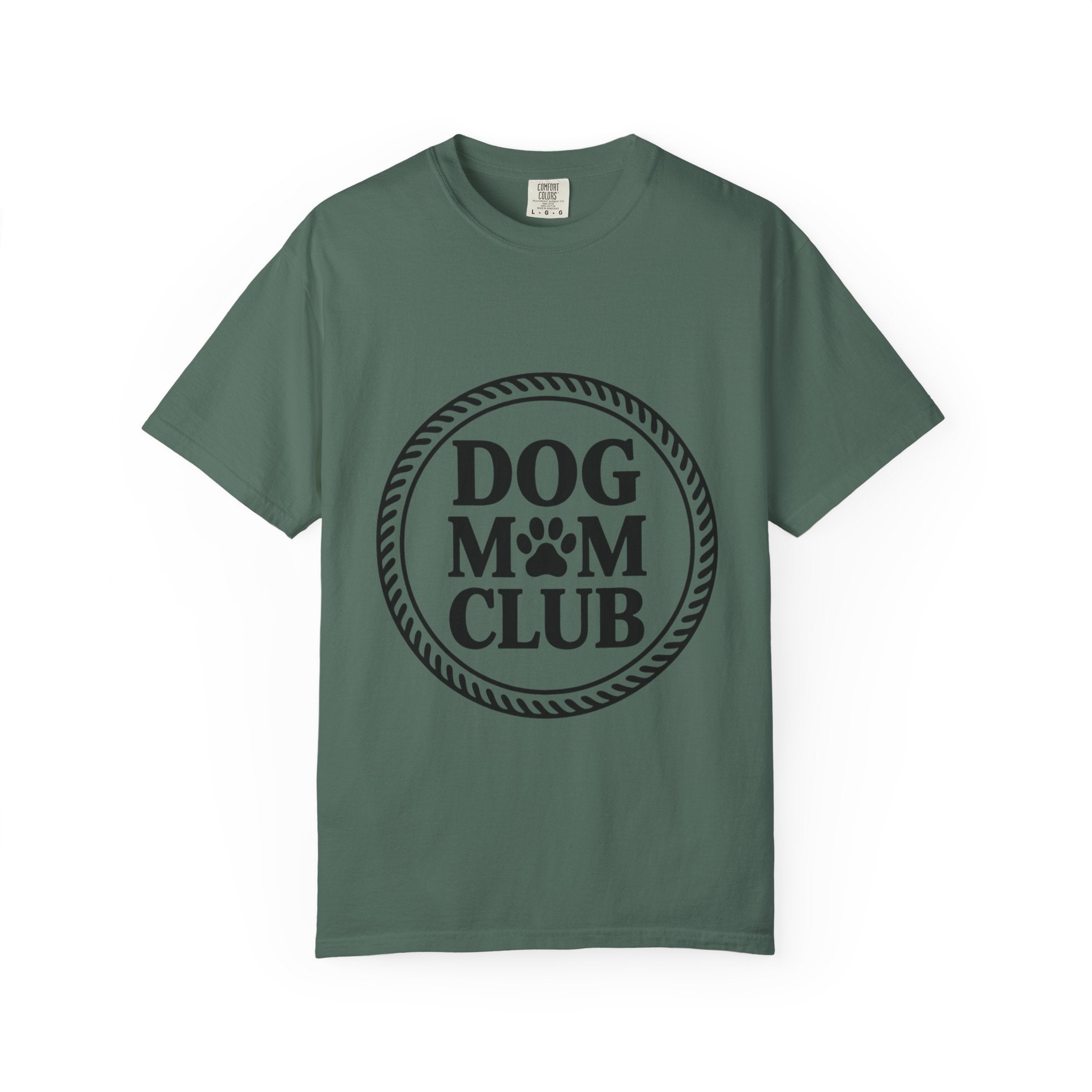 Dog Mom Club Badge Shirt, Vintage Stamp Dog Lover T-Shirt, Funny Dog Mom Gift, Minimalist Paw Print Tee