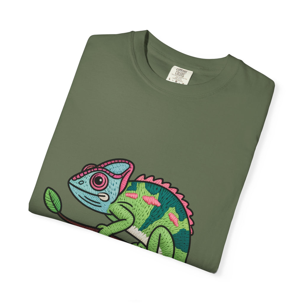 Cute Chameleon Shirt, Chameleon On A Branch T-Shirt, Cartoon Reptile Lover Gift, Funny Chameleon Tee