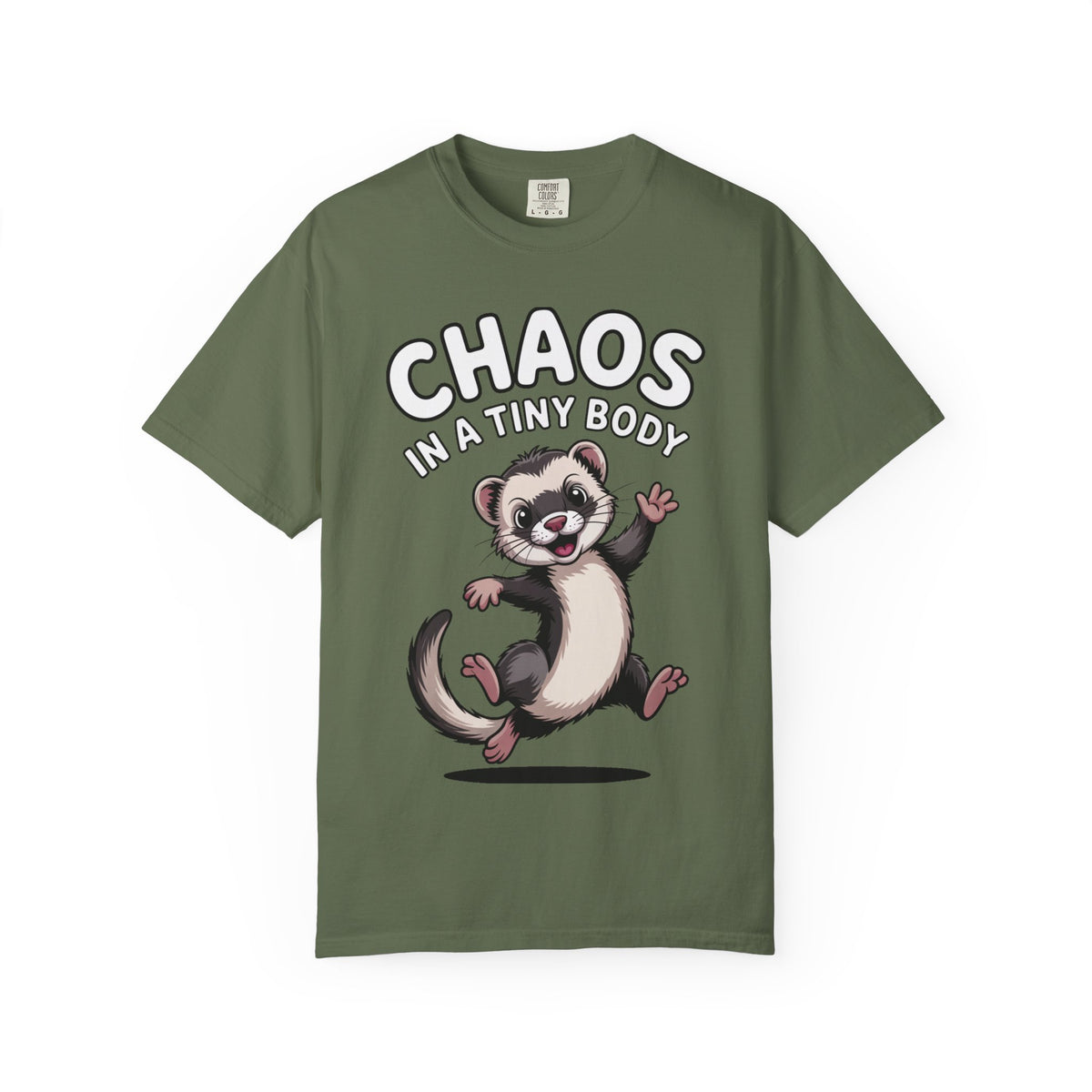 Funny Ferret Shirt, Chaos In A Tiny Body T-Shirt, Cute Ferret Lover Gift, Funny Pet Owner Tee, Ferret Mom Dad Shirt