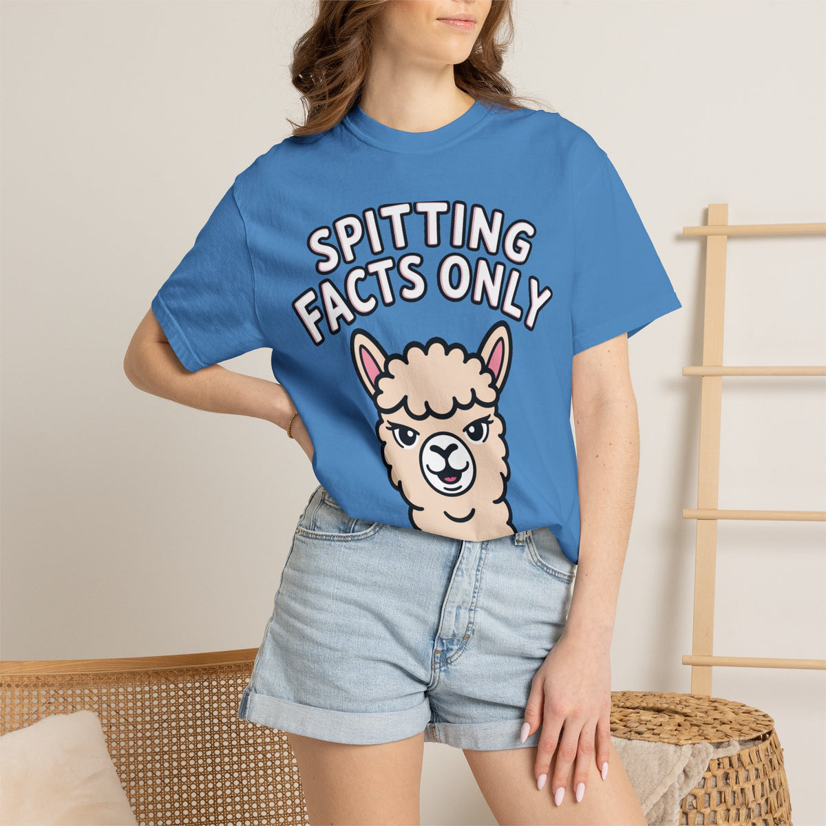 Funny Alpaca Shirt, Spitting Facts Only T-Shirt, Sassy Alpaca Tee, Cute Alpaca Lover Gift, Funny Animal Graphic Shirt