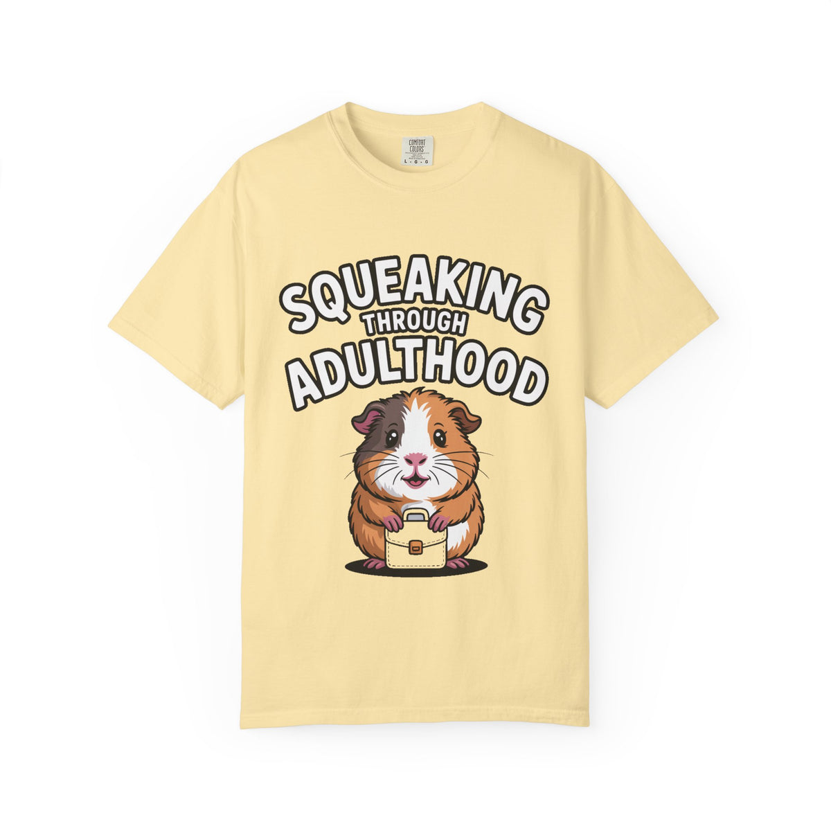 Guinea Pig Squeaking Through Adulthood Shirt, Funny Guinea Pig T-Shirt, Adulting Humor Tee, Cute Guinea Pig Lover Gift