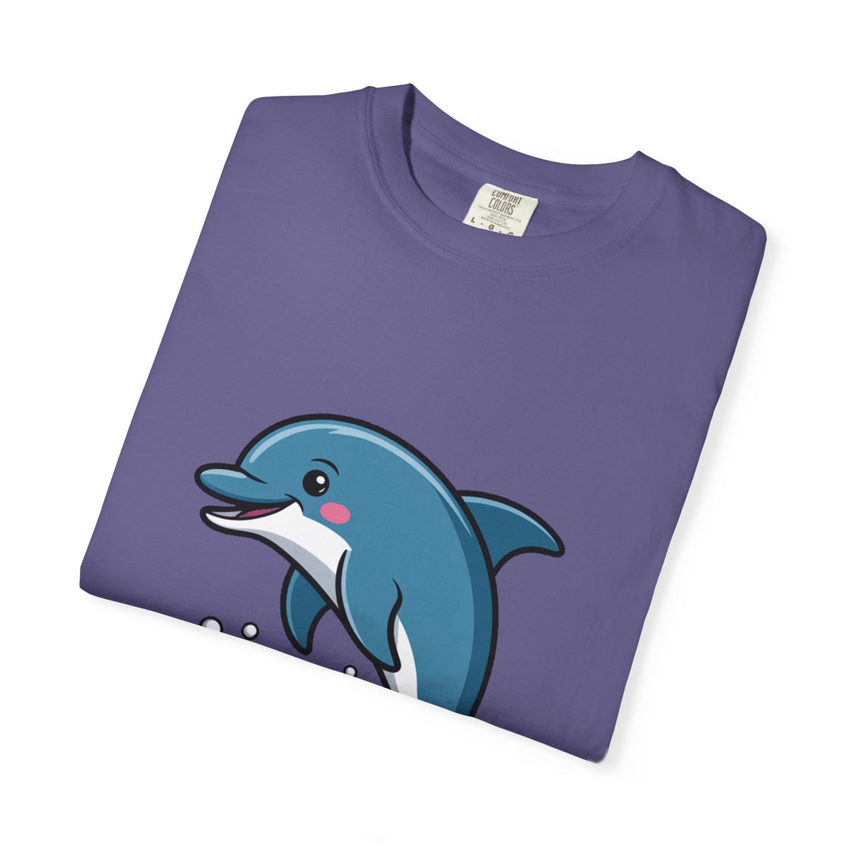 Cute Dolphin T-Shirt, Jumping Wave Dolphin Shirt, Ocean Lover Gift, Garment Dyed Unisex Tee, Beach Vacation Shirt