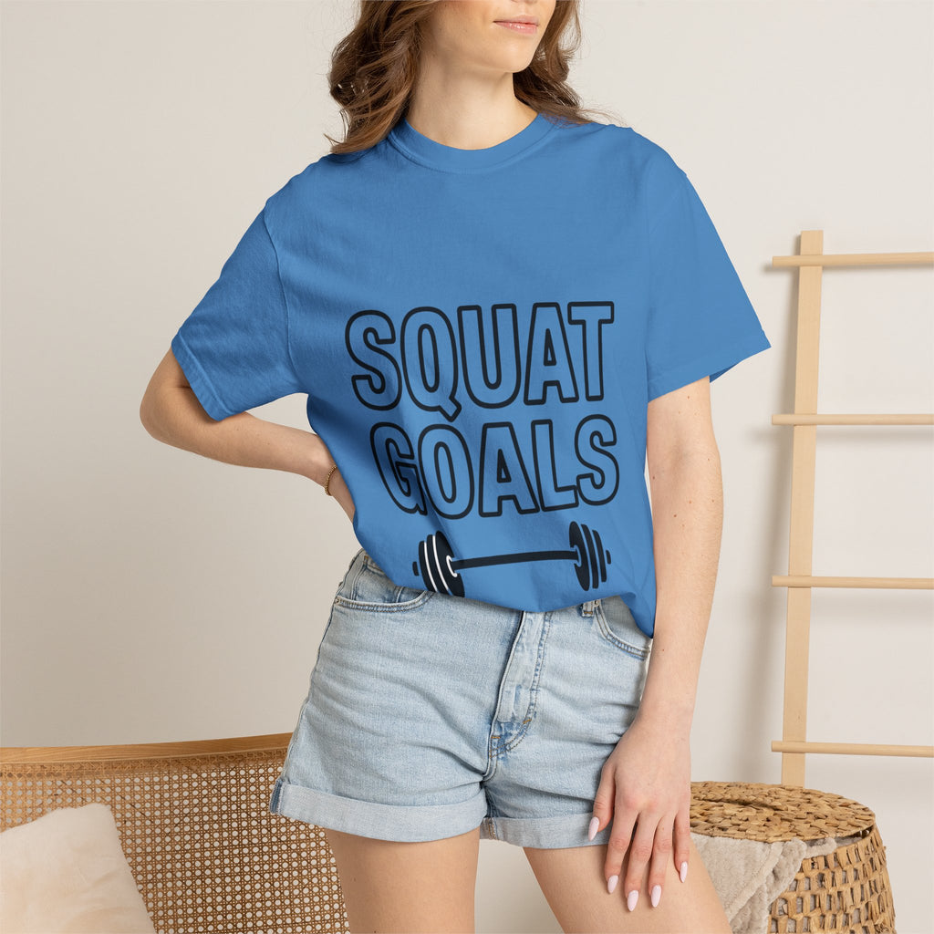 Squat Goals Shirt, Funny Gym T-Shirt, Barbell Workout Tee, Weightlifting Gift, Fitness Motivation Shirt, Squat Day Lover Gift