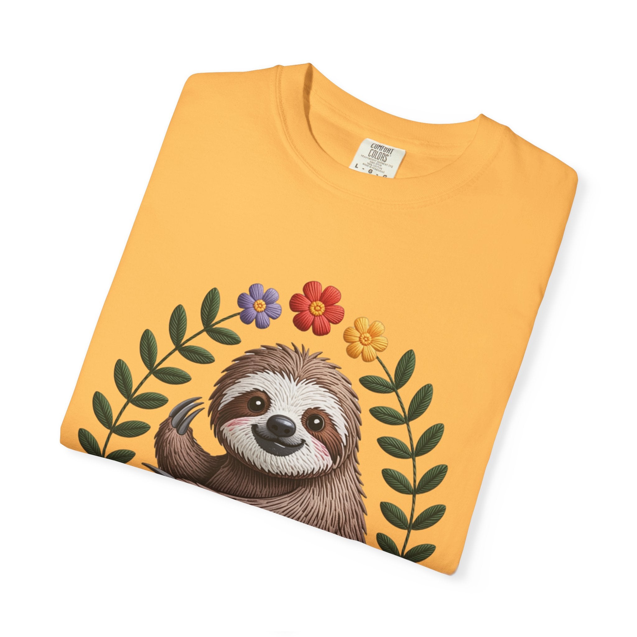 Floral Sloth T-Shirt