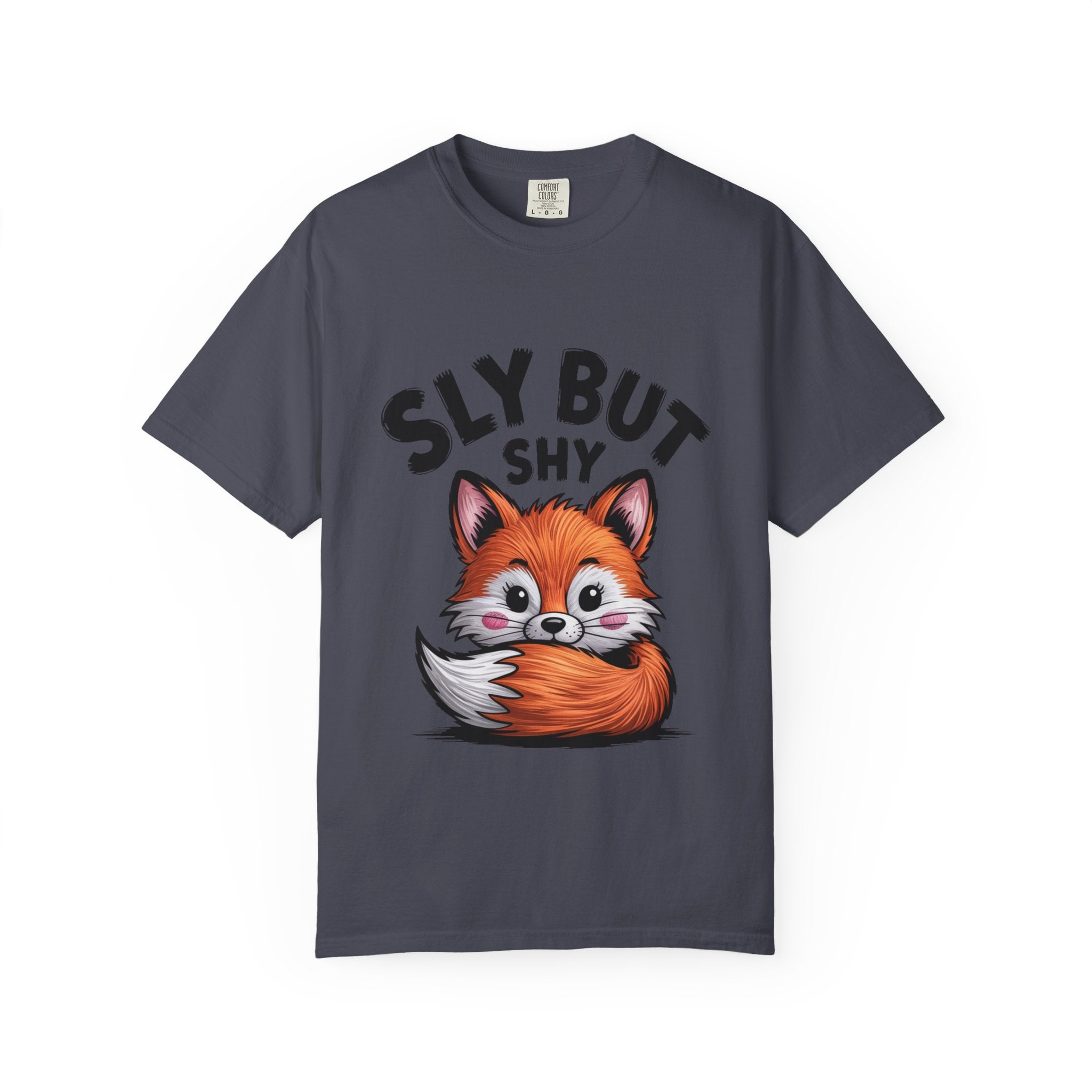Sly But Shy Fox Shirt, Cute Cartoon Fox T-Shirt, Funny Blushing Fox Tee, Shy Animal Lover Gift, Cottagecore Fox Graphic Shirt