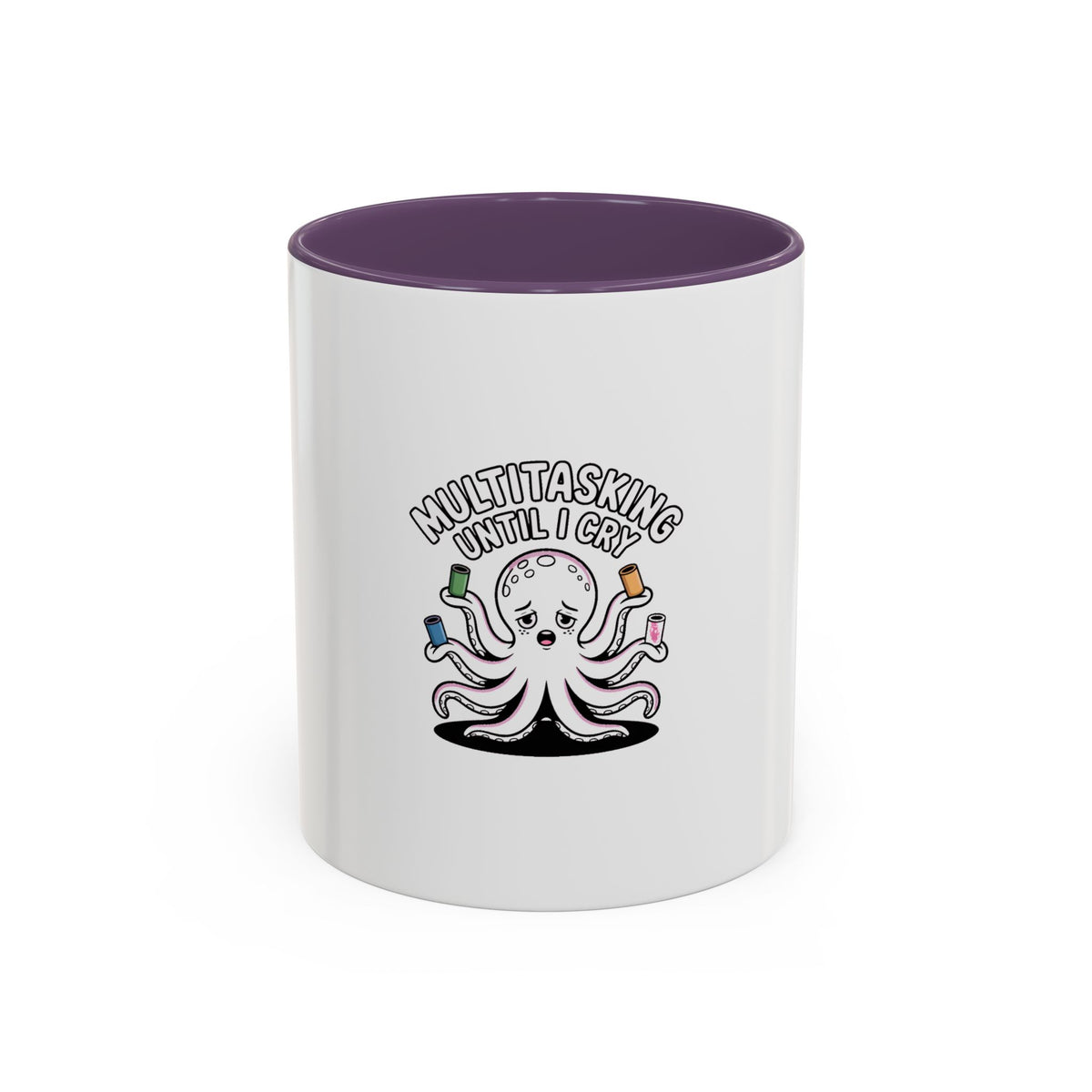 Multitasking Octopus Mug, Funny Stressed Octopus Coffee Cup, Busy Mom Gift, Work From Home Mug, Sarcastic Office Gift for Coworker