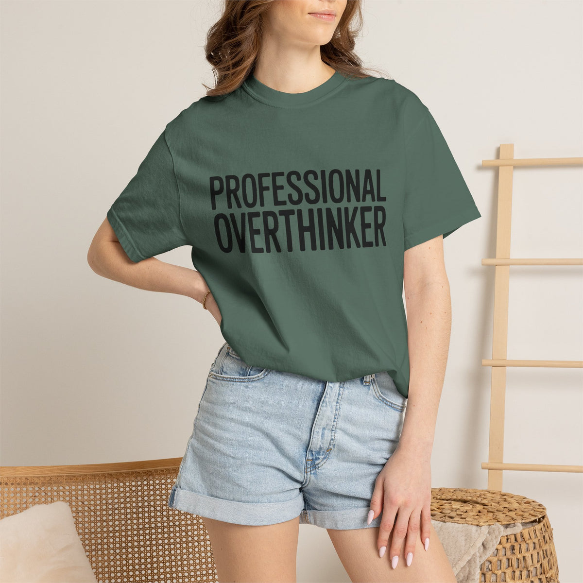 Professional Overthinker Shirt, Funny Sarcastic T-Shirt, Bold Typography Tee, Anxiety Humor Shirt, Gift for Overthinkers