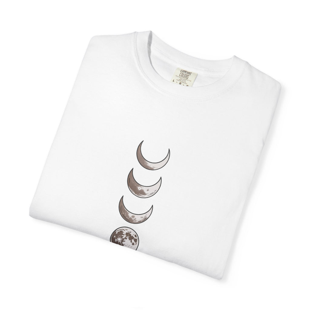 Moon Phases Boho Shirt, Minimalist Line Art Moon T-Shirt, Celestial Boho Tee, Hand Drawn Moon Cycle Shirt Gift