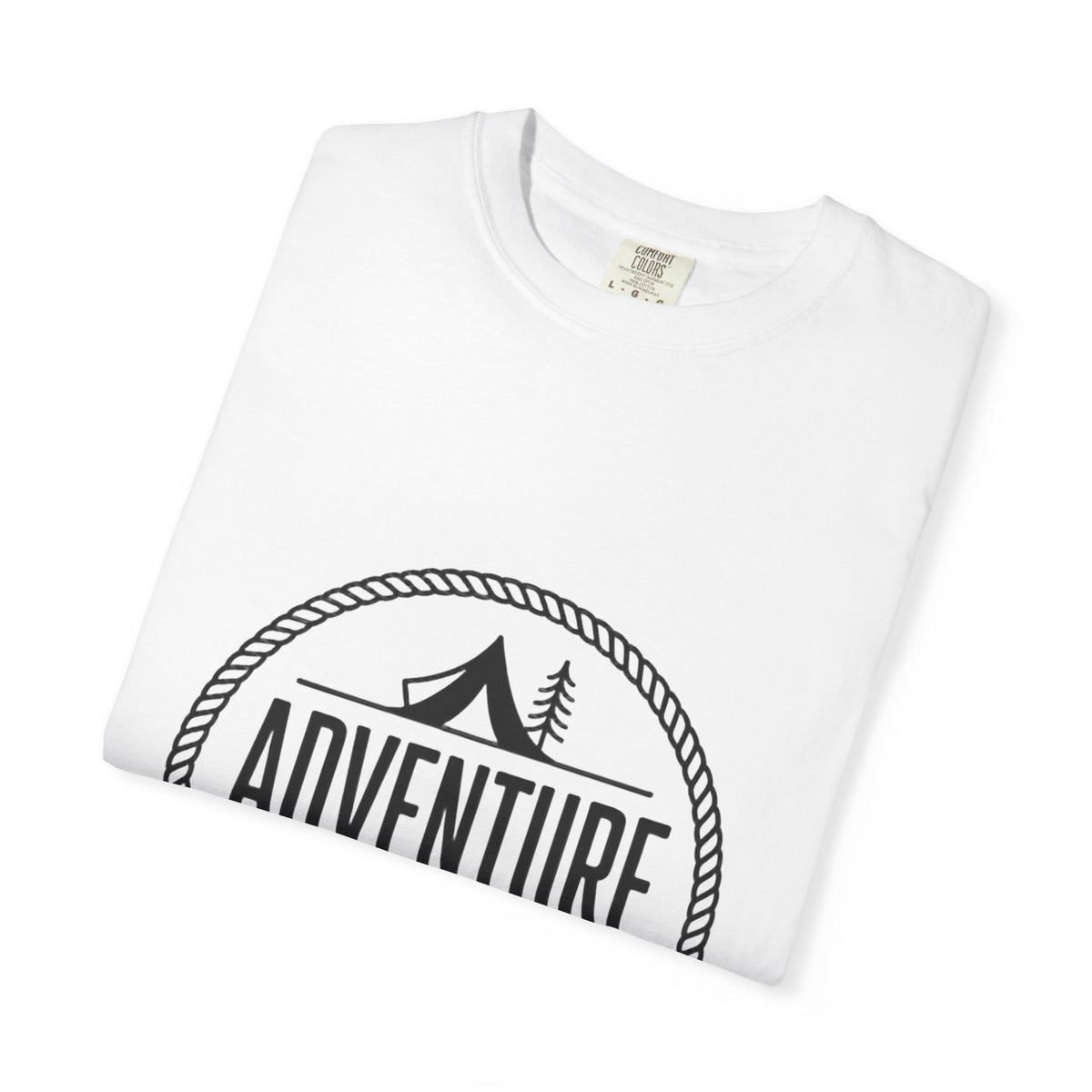 Adventure Awaits Camp Badge Shirt, Vintage Camping T-Shirt, Outdoor Lover Gift, Retro Hiking Tee, Pine Tree Nature Shirt