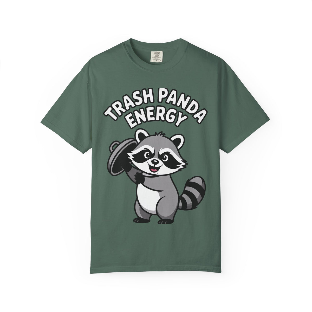 Trash Panda Energy T-Shirt, Funny Raccoon Shirt, Cute Raccoon Graphic Tee, Trash Panda Lover Gift, Unisex Garment Dyed Tee