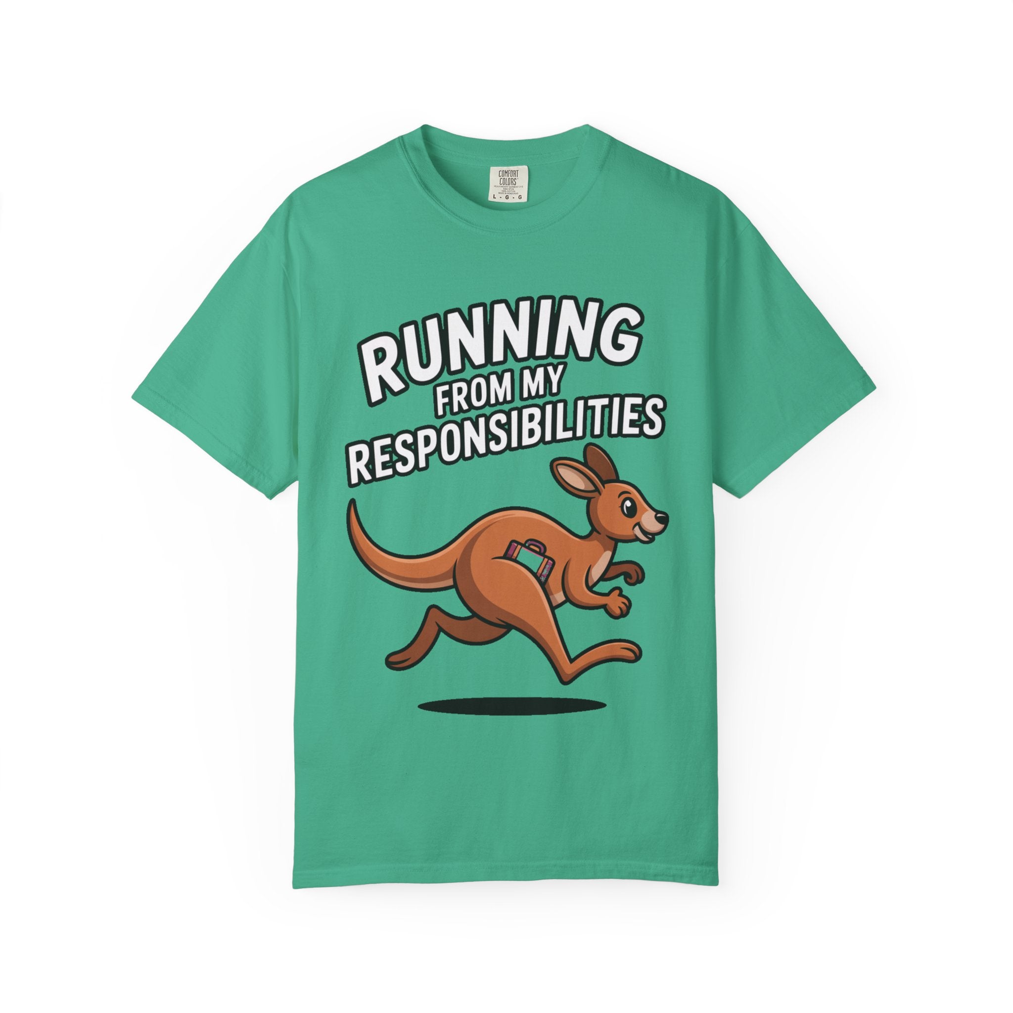 Funny Kangaroo Shirt, Running From My Responsibilities T-Shirt, Sarcastic Adulting Tee, Funny Gift for Procrastinators