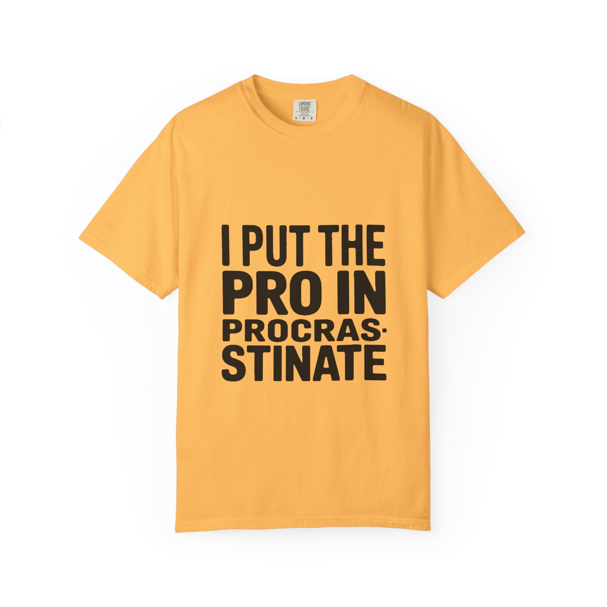 Procrastinator Shirt, I Put The Pro In Procrastinate T-Shirt, Funny Sarcastic Tee, Bold Typography Shirt, Gift for Procrastinators
