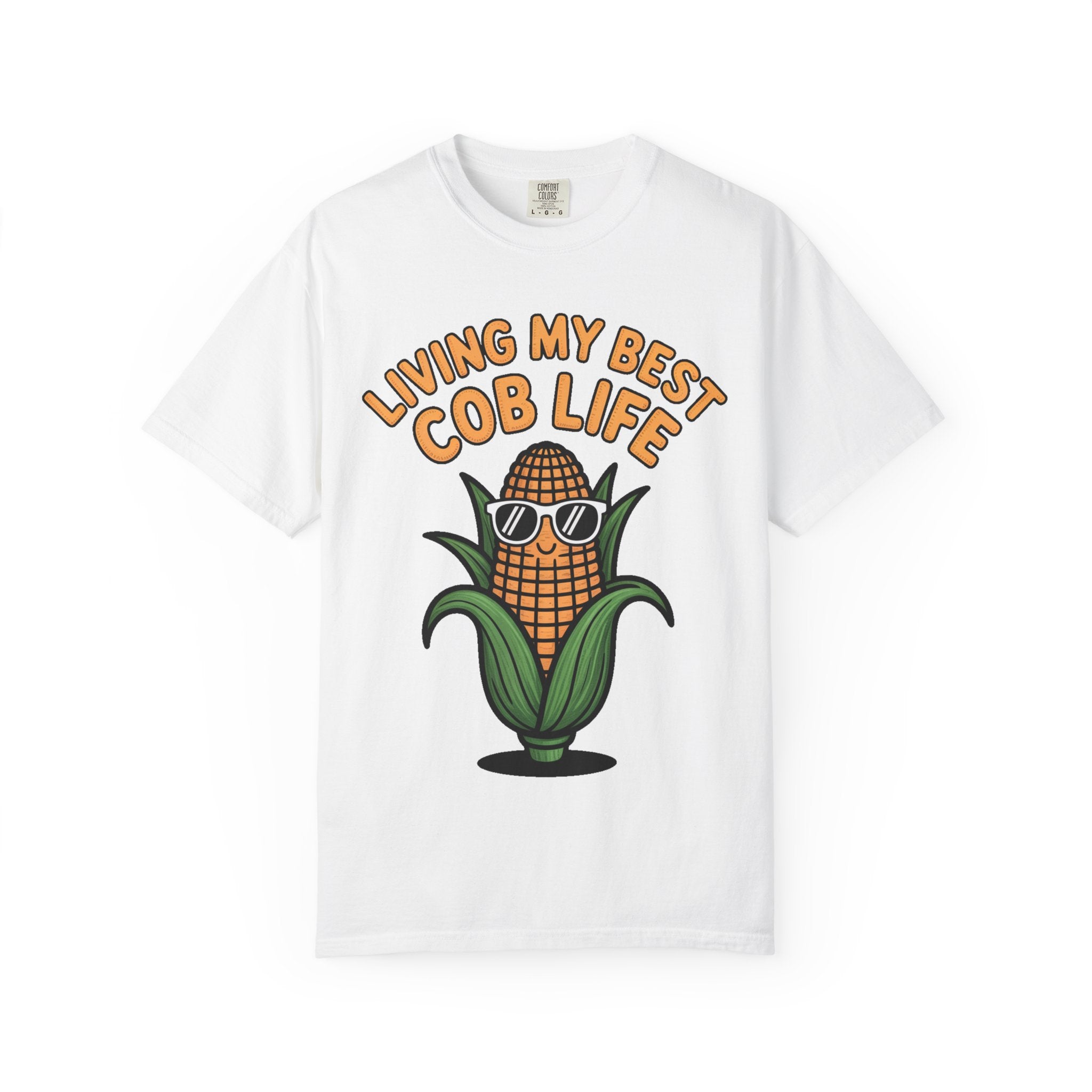 Funny Corn Shirt, Living My Best Cob Life T-Shirt, Cute Corn Sunglasses Tee, Vegetable Lover Gift, Funny Food Shirt