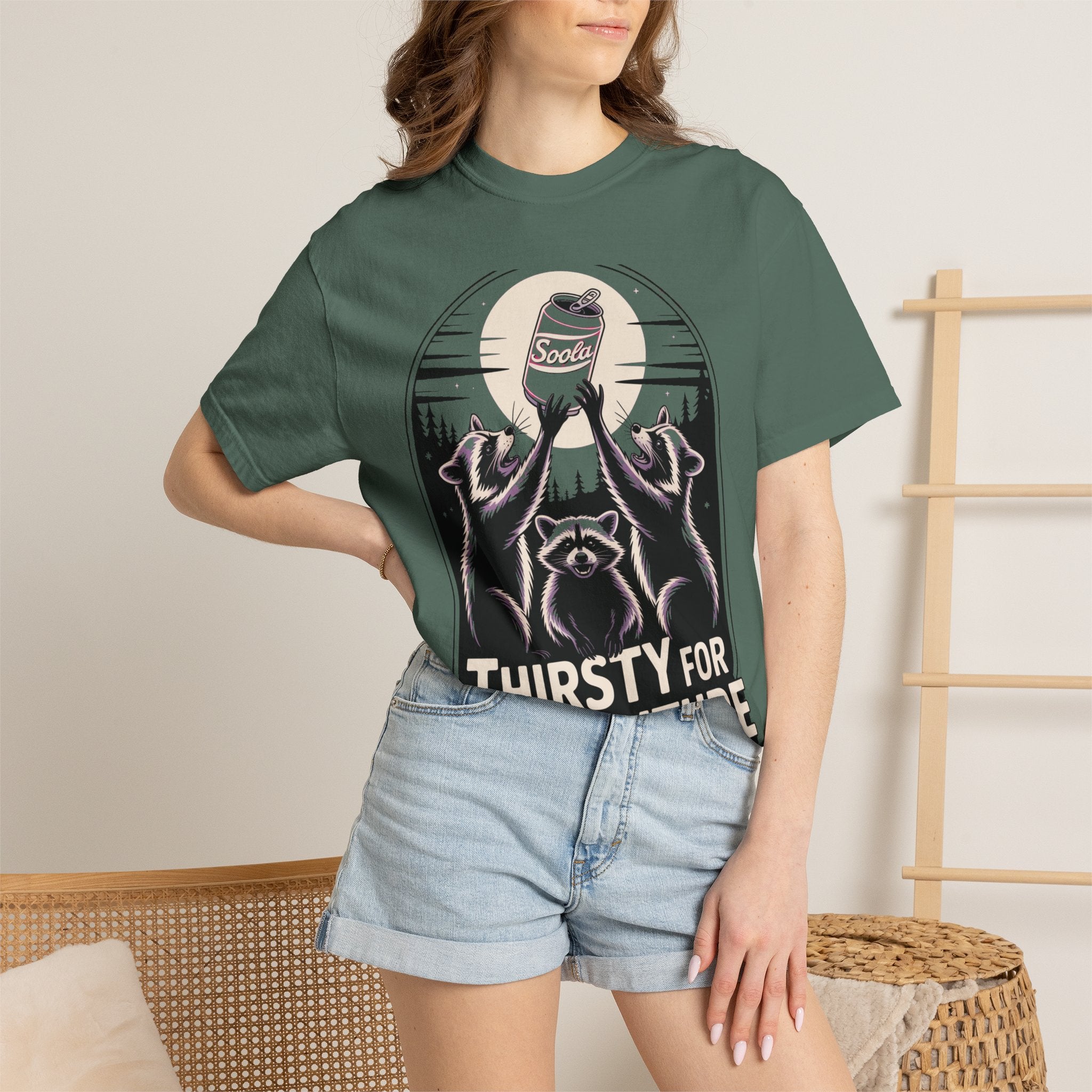Thirsty For Adventure Raccoons Shirt, Funny Vintage Raccoon T-Shirt, Retro Soda Poster Tee, Camping Gift